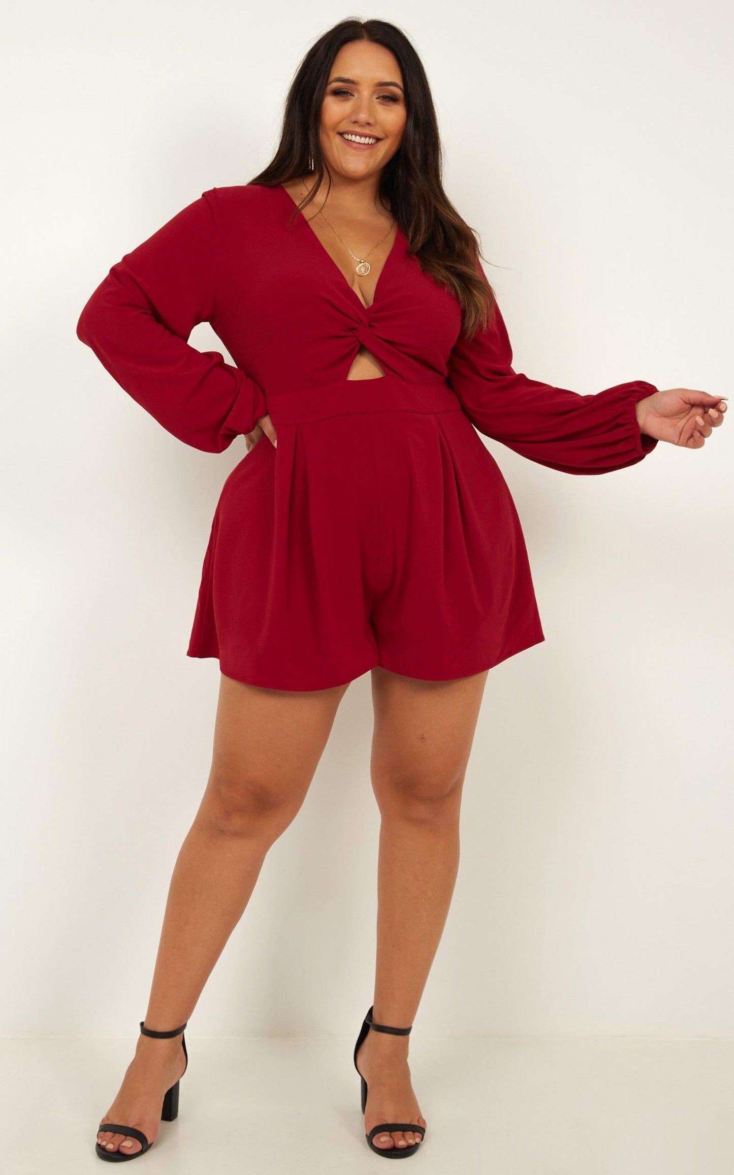 Tiny Dancer Playsuit In Wine