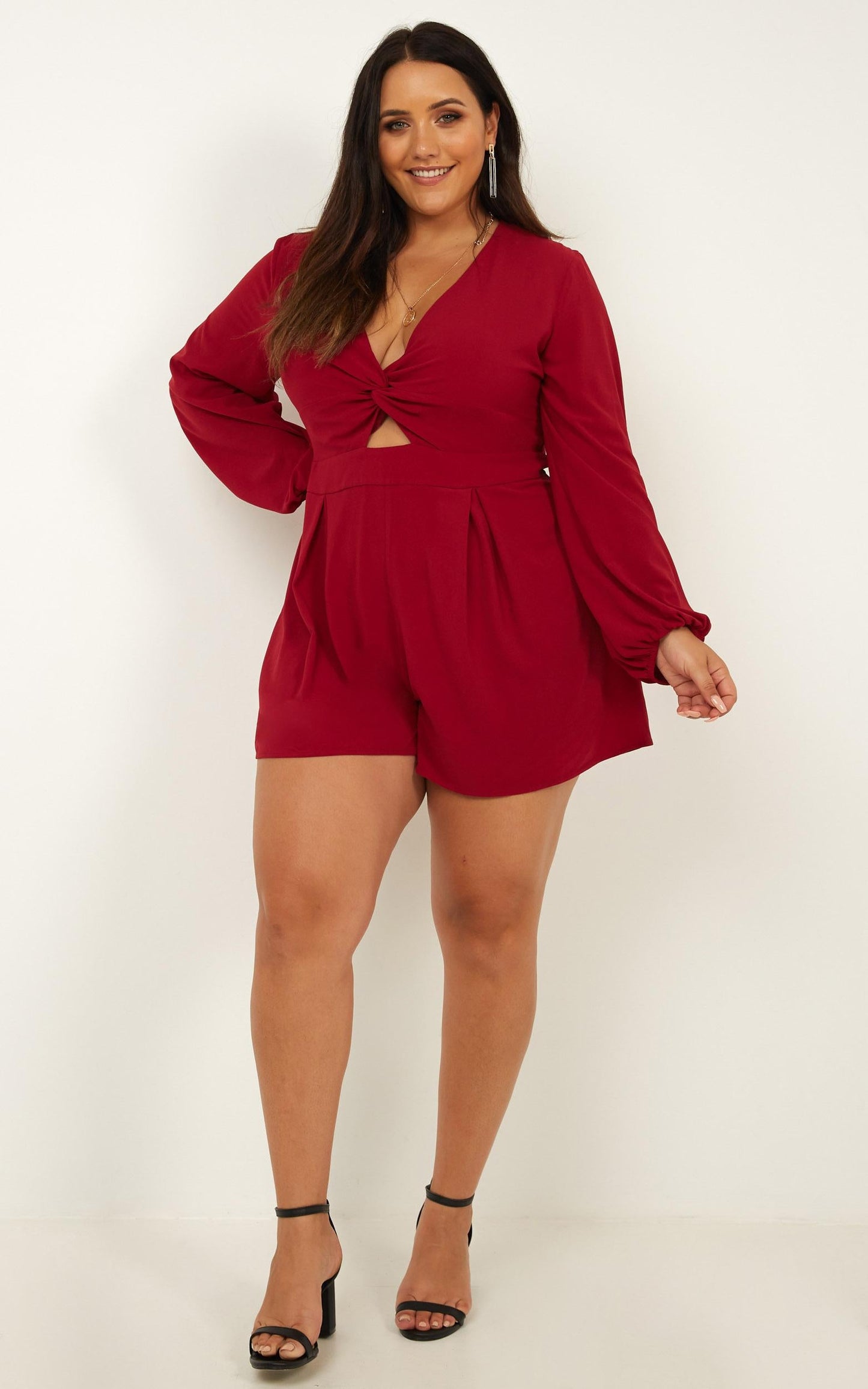 Tiny Dancer Playsuit In Wine