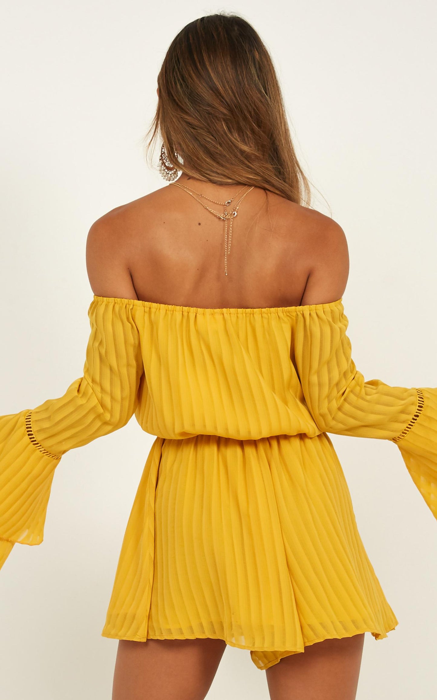 Cupids Arrow Playsuit In Mustard