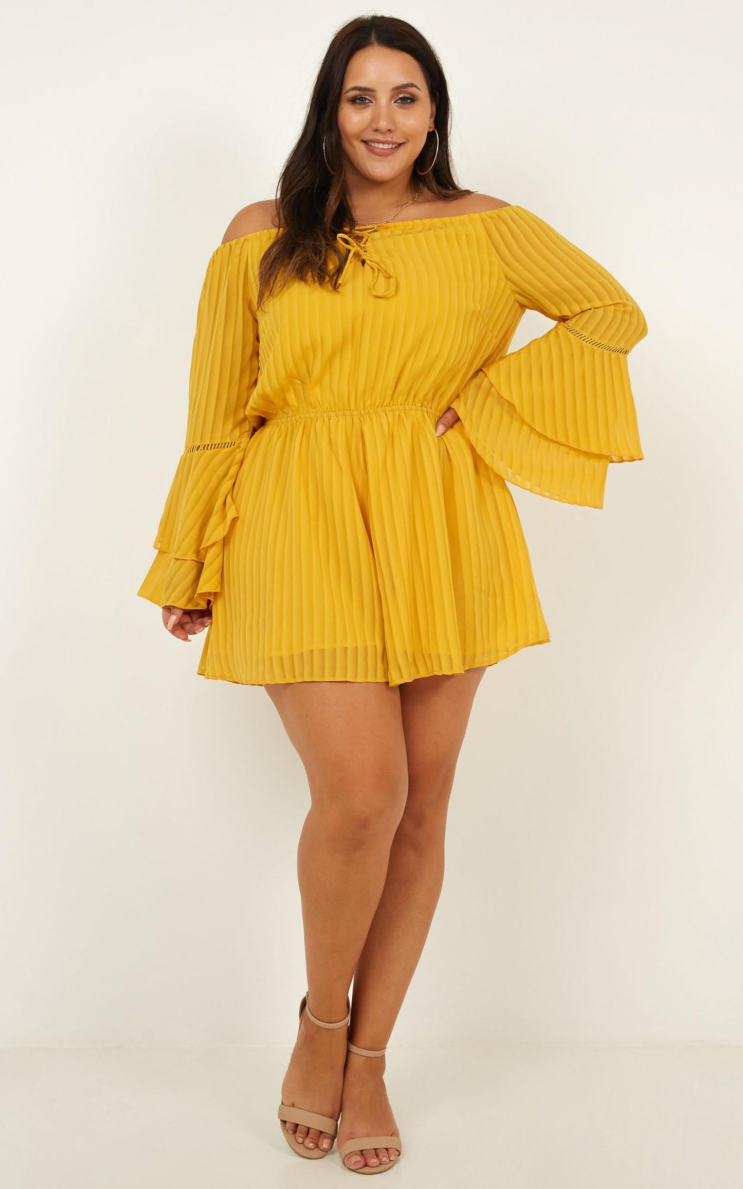 Cupids Arrow Playsuit In Mustard