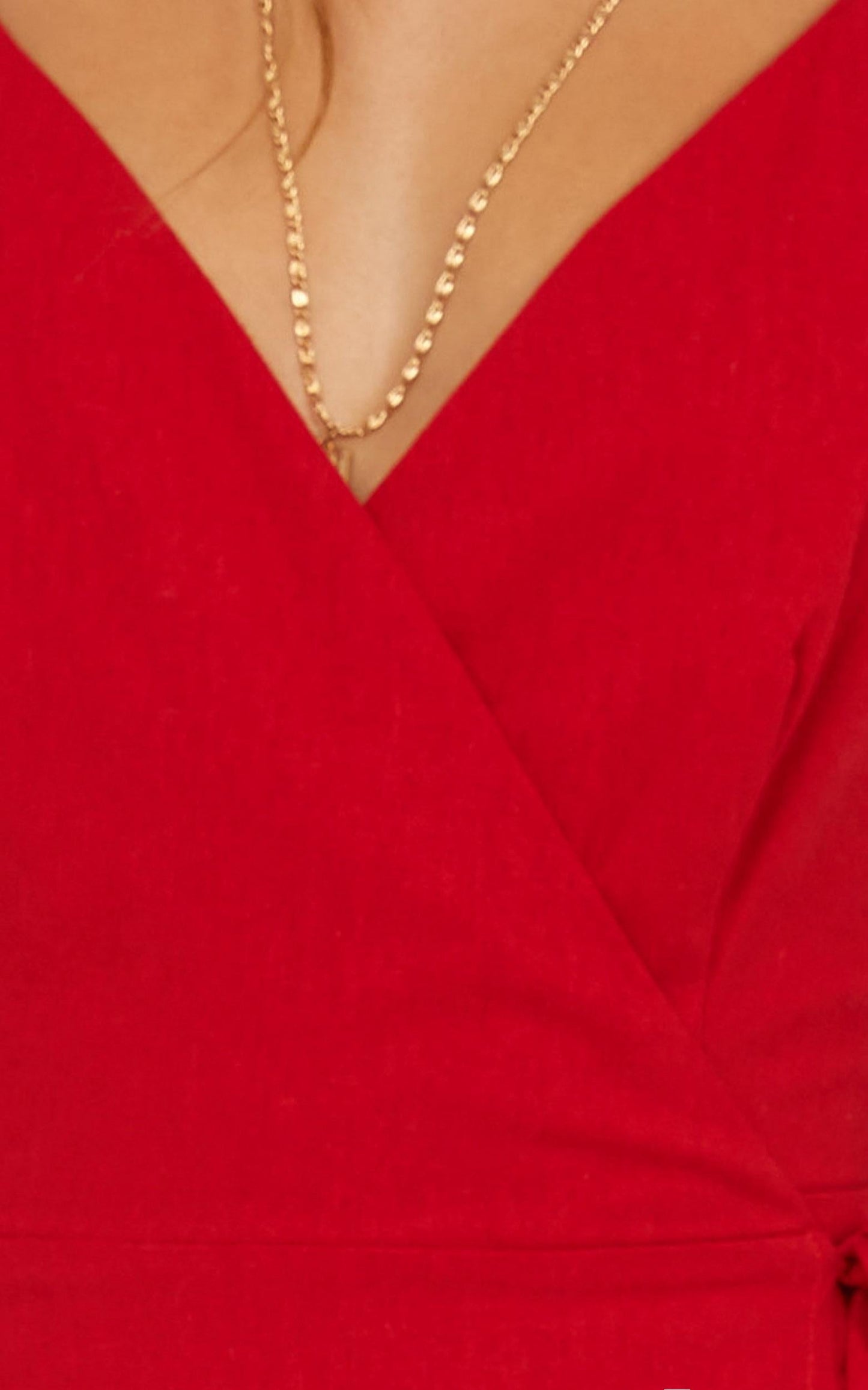 Whisper It Dress In Red Linen Look