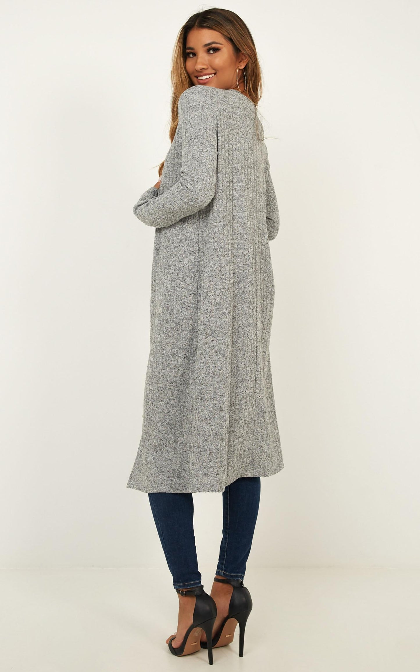 Meet A Stranger Cardigan In Grey Marle