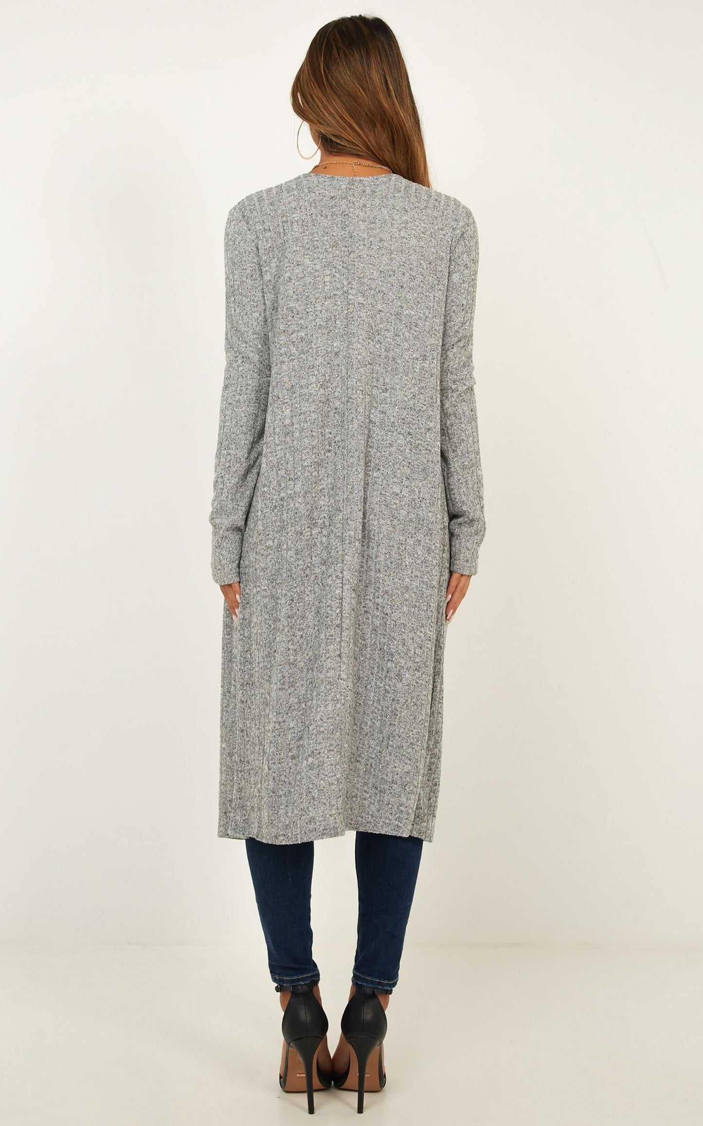 Meet A Stranger Cardigan In Grey Marle