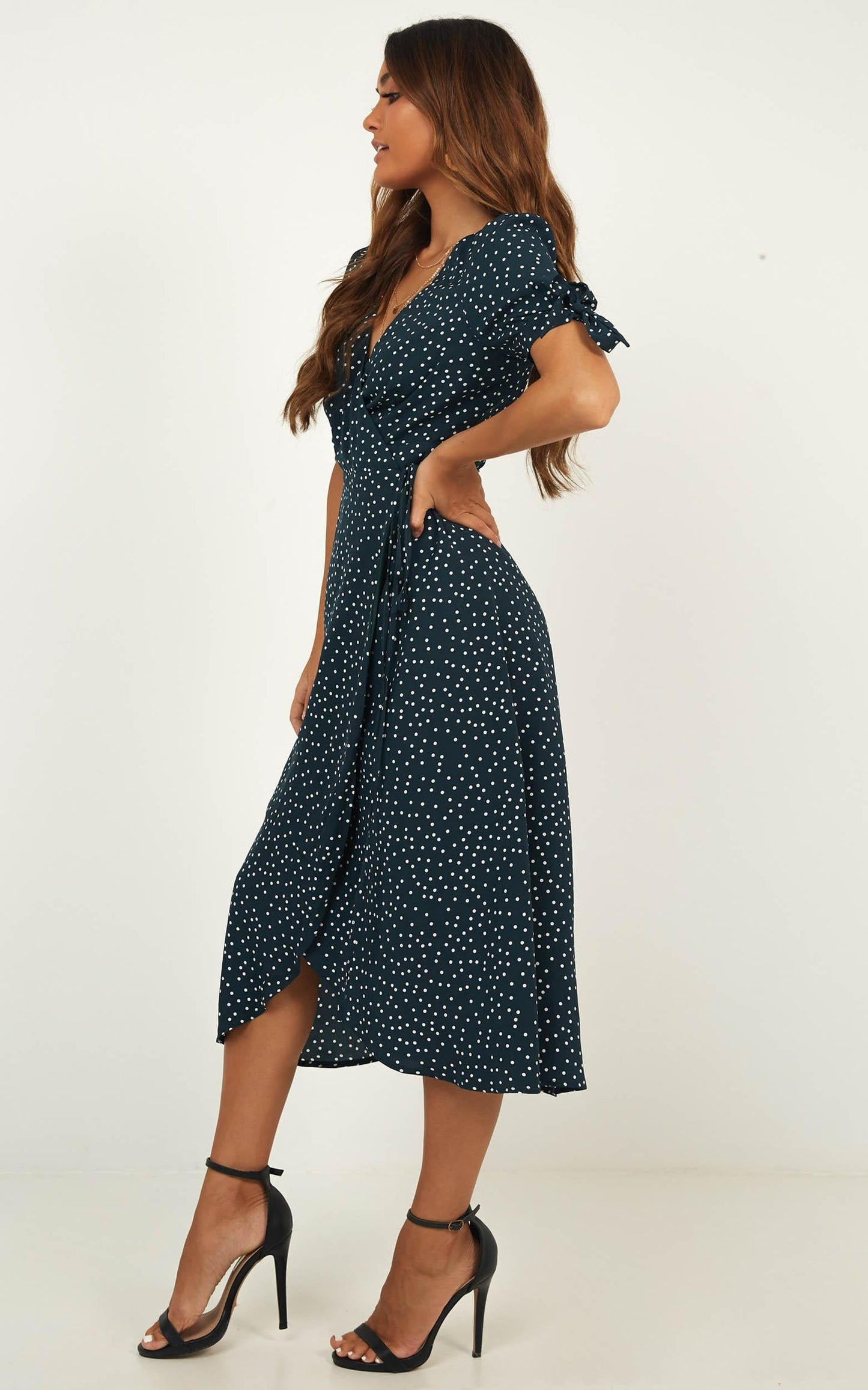 Kite Flyer Dress In Emerald Spot