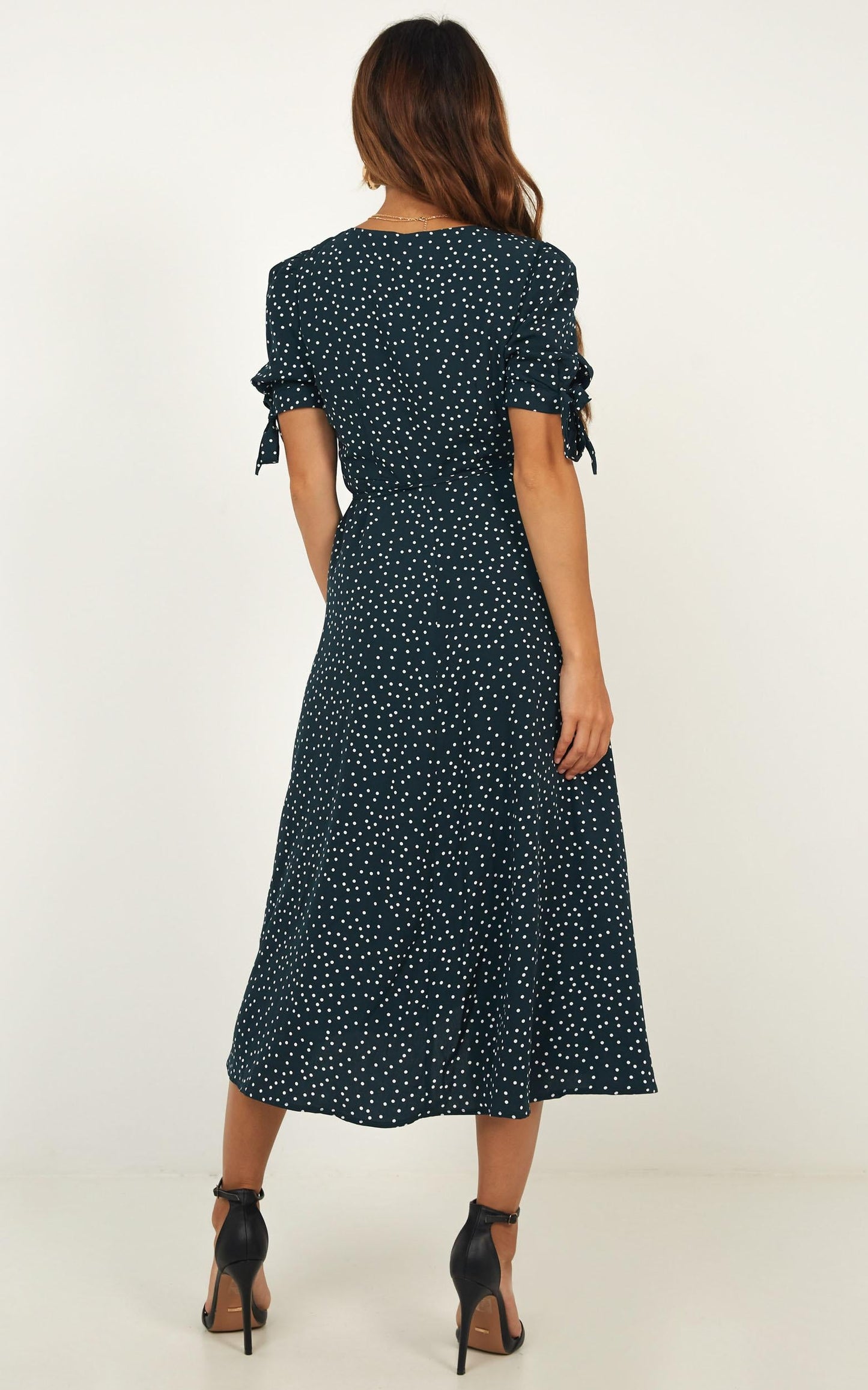 Kite Flyer Dress In Emerald Spot