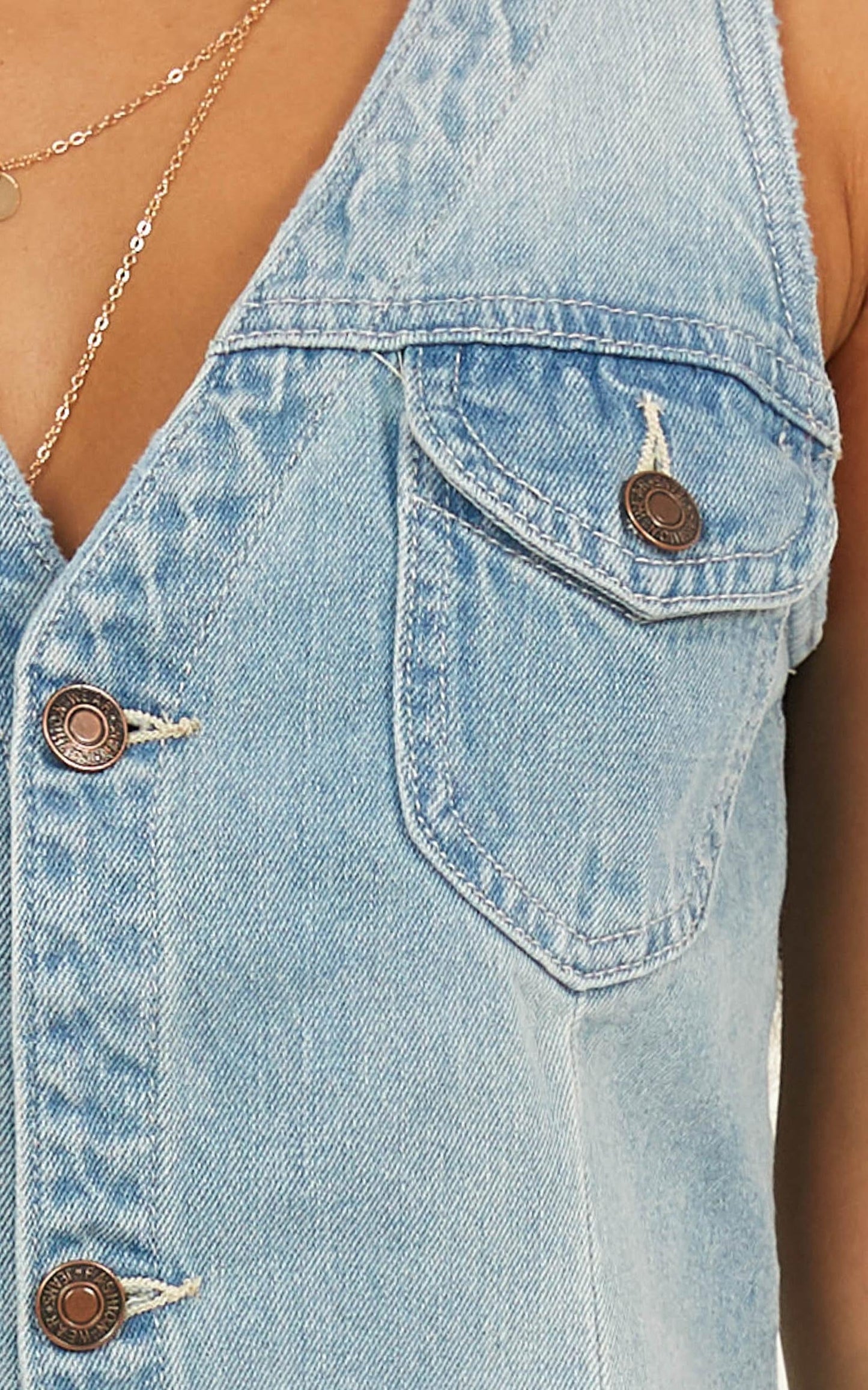 Get Up Dress In Light Wash Denim