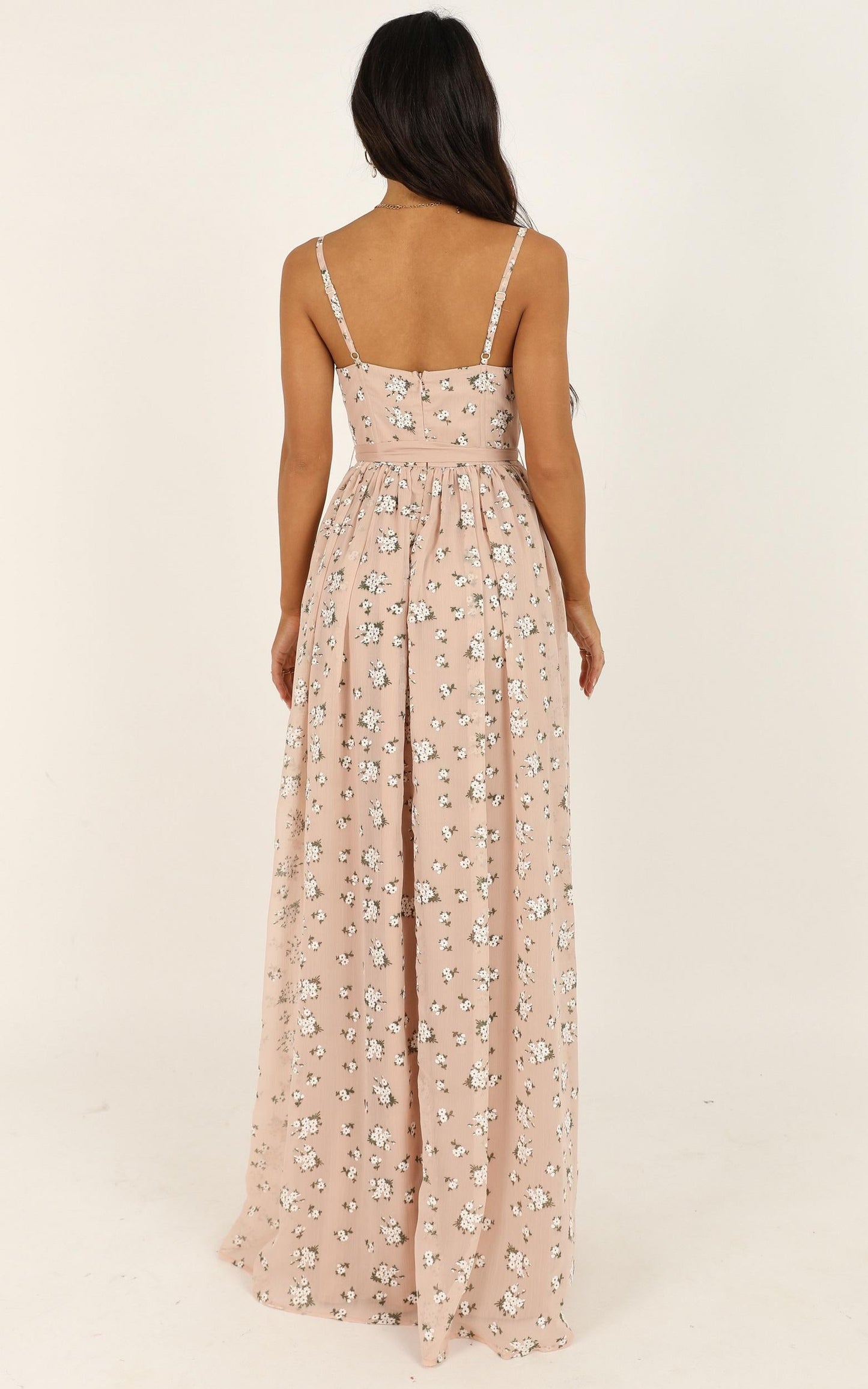 Tear Drops Dress In Blush Floral