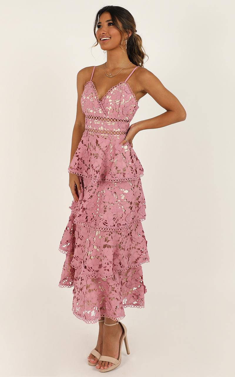In Other News Dress In Mauve Lace