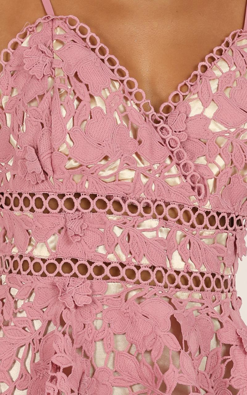 In Other News Dress In Mauve Lace