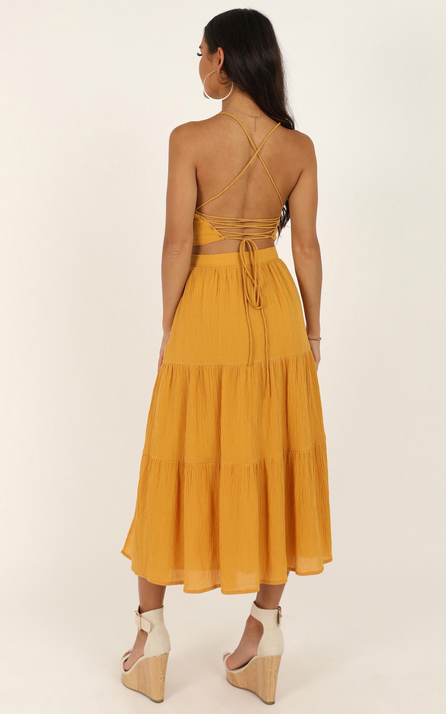 They Had It Coming Two Piece Set In Mustard