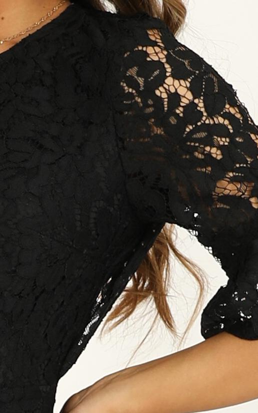 Cant Go Back Dress In Black Lace