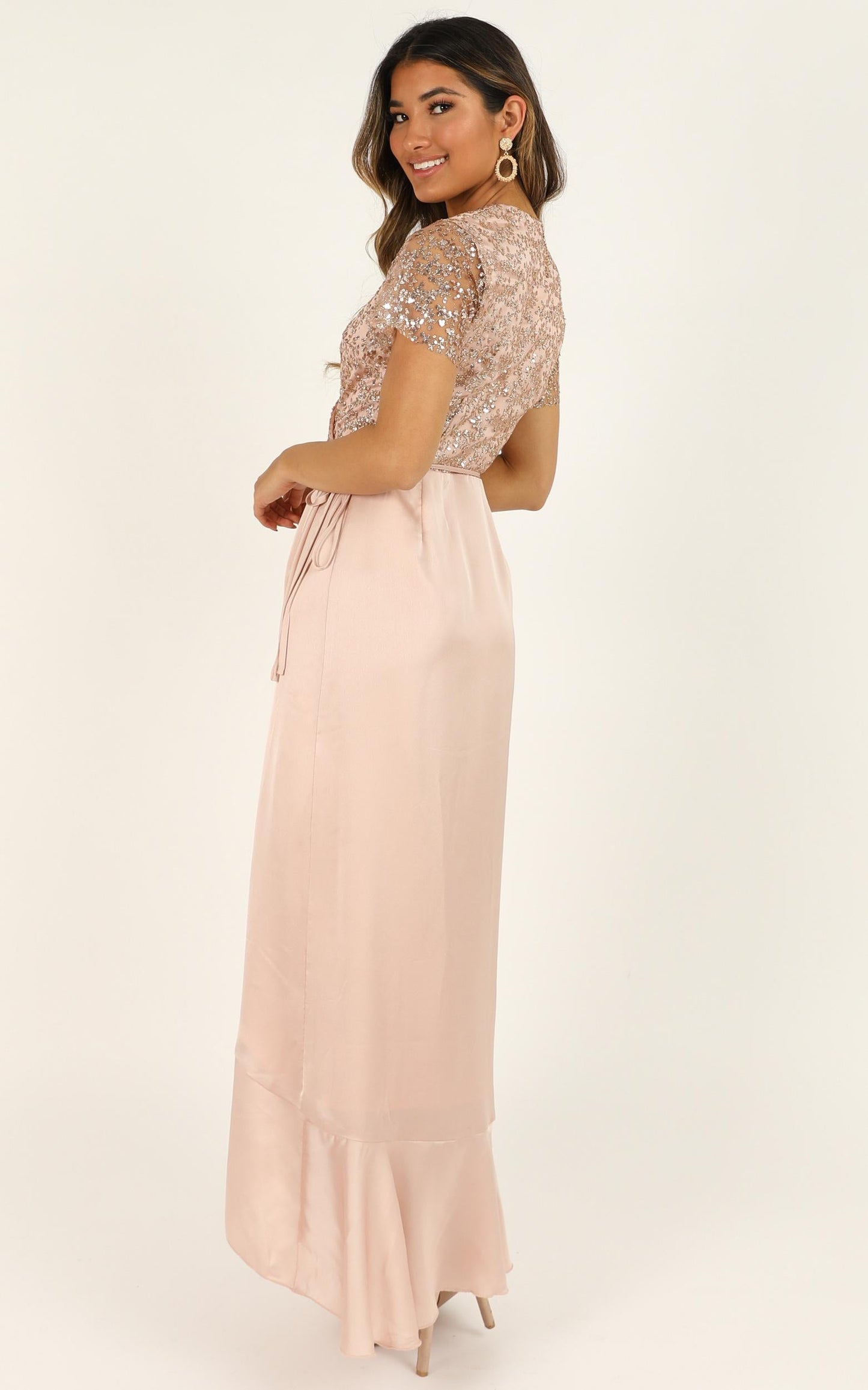 Glitter Like Gold Dress In Gold Glitter