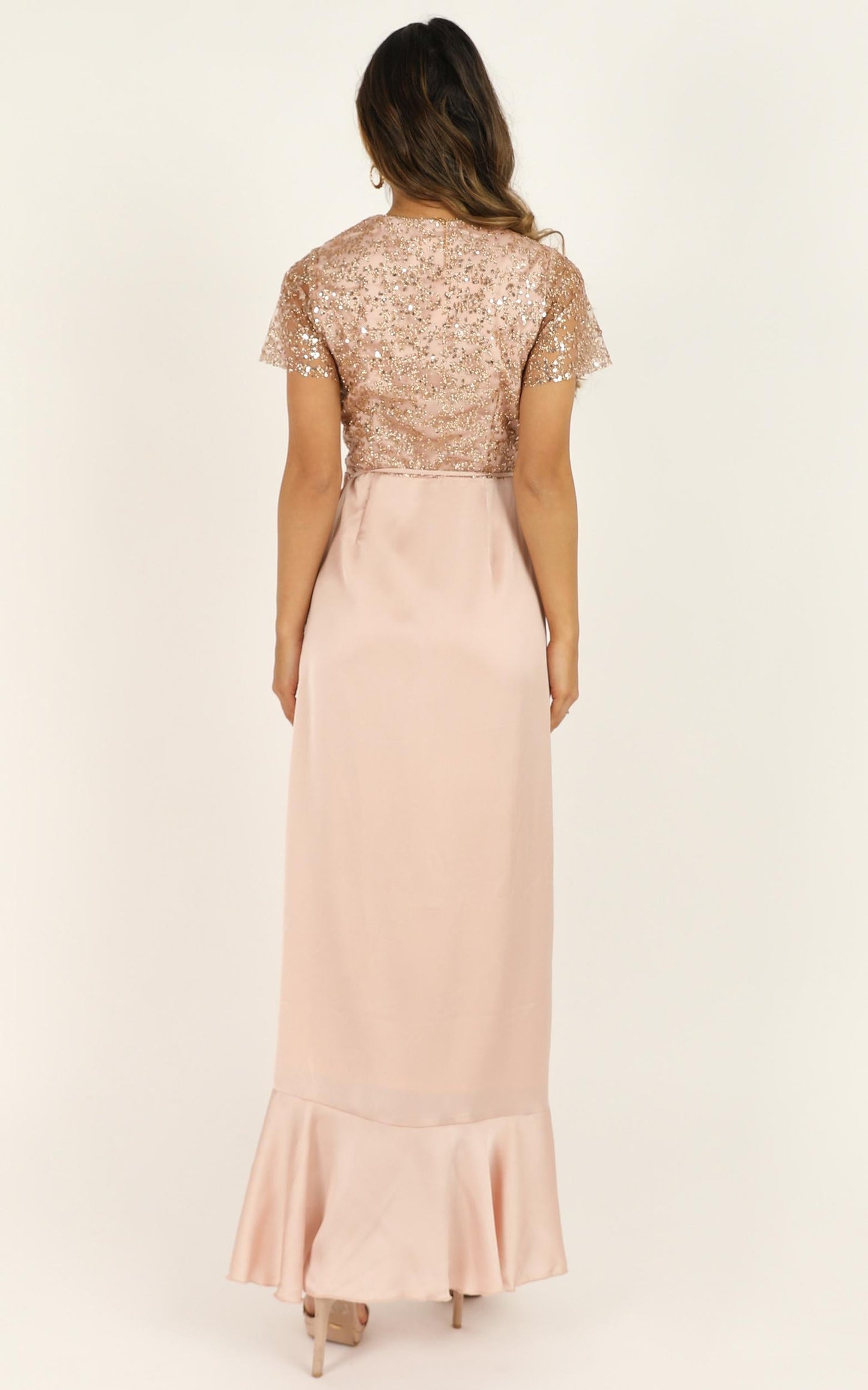 Glitter Like Gold Dress In Gold Glitter
