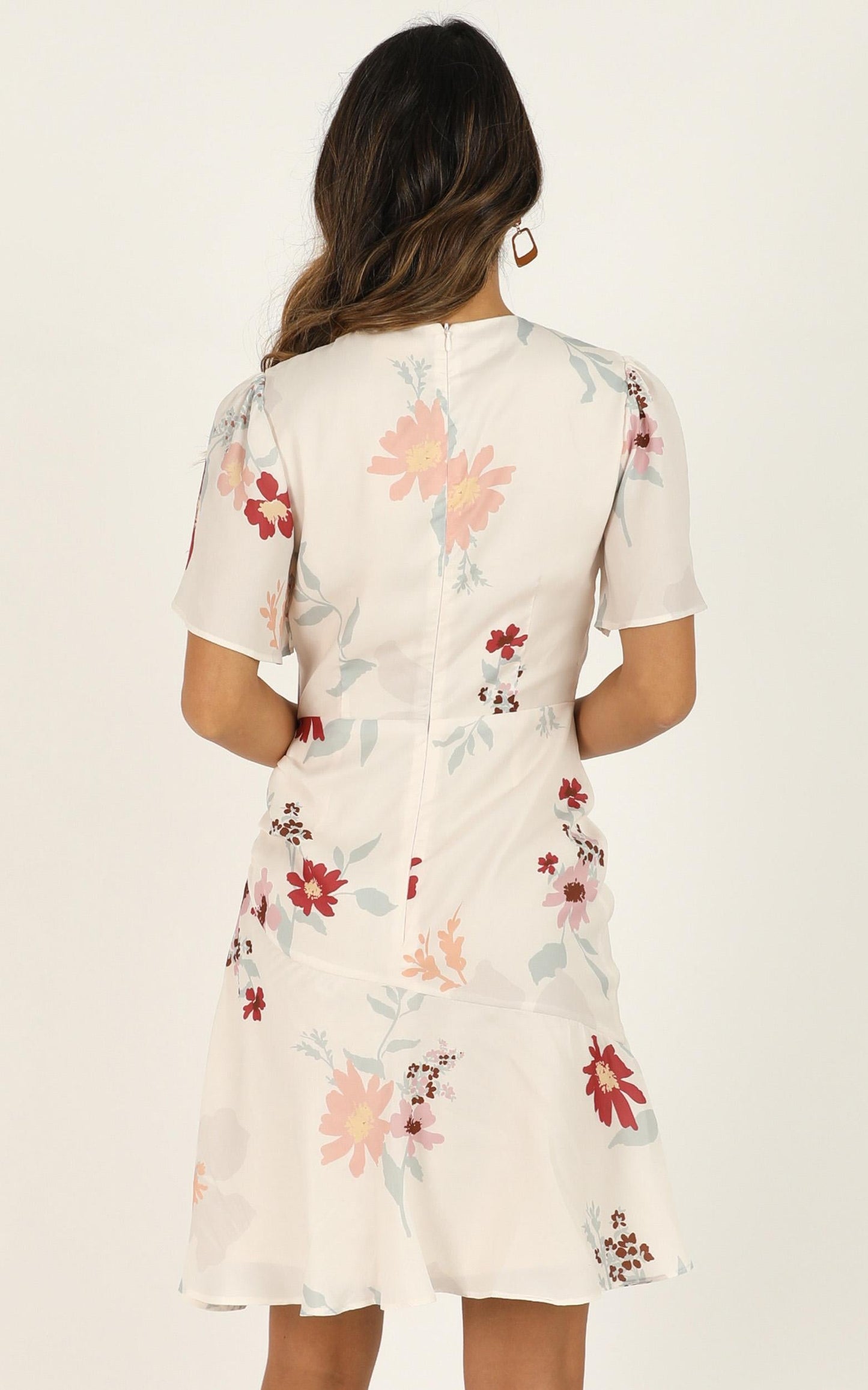 Elevated Ideas Dress In Cream Floral