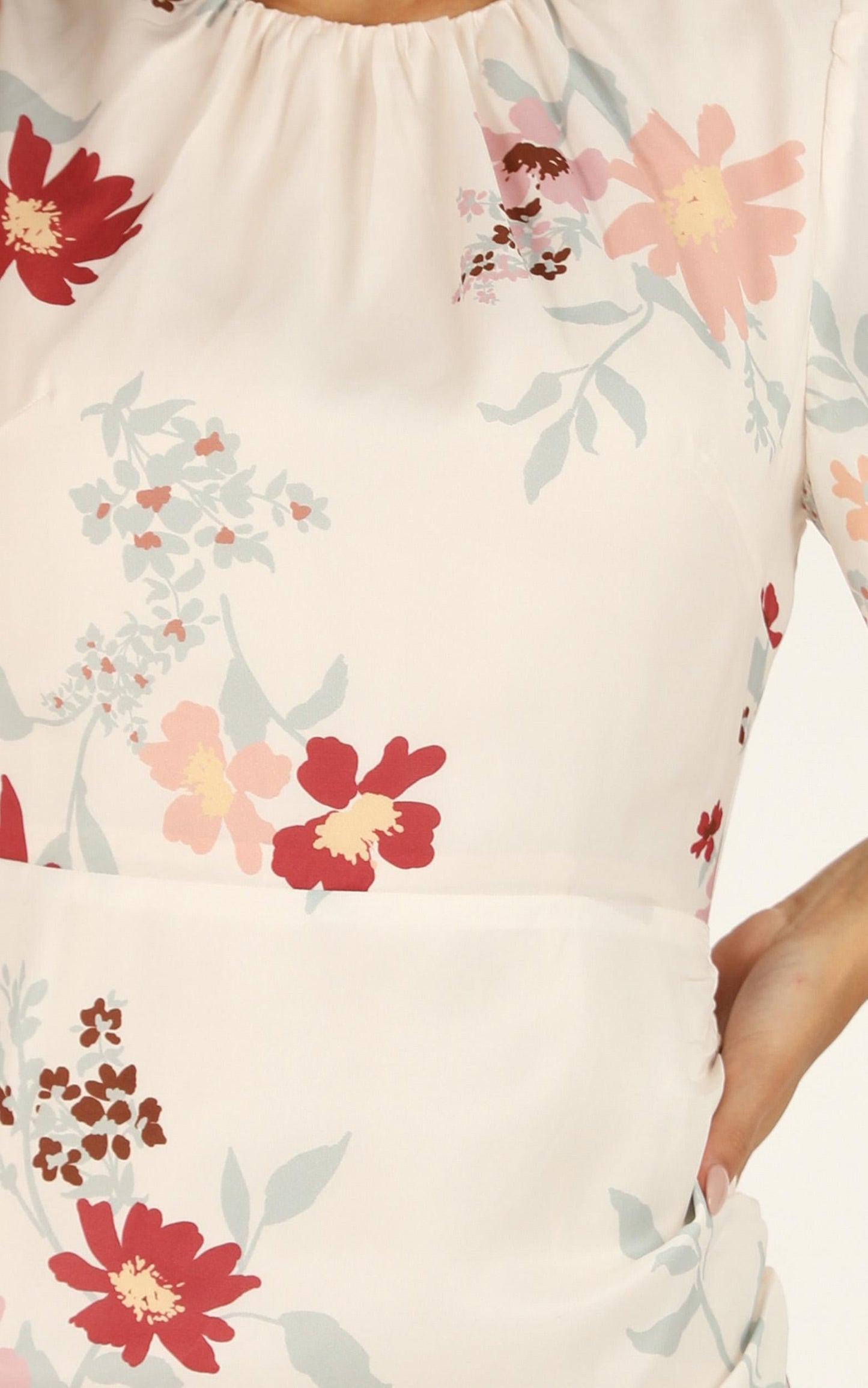Elevated Ideas Dress In Cream Floral