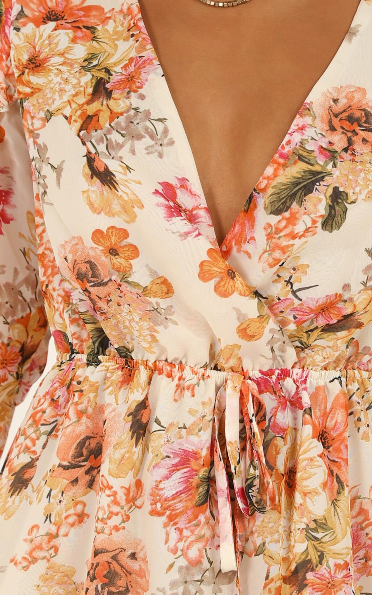 Hibiscus Flower Dress In White Floral