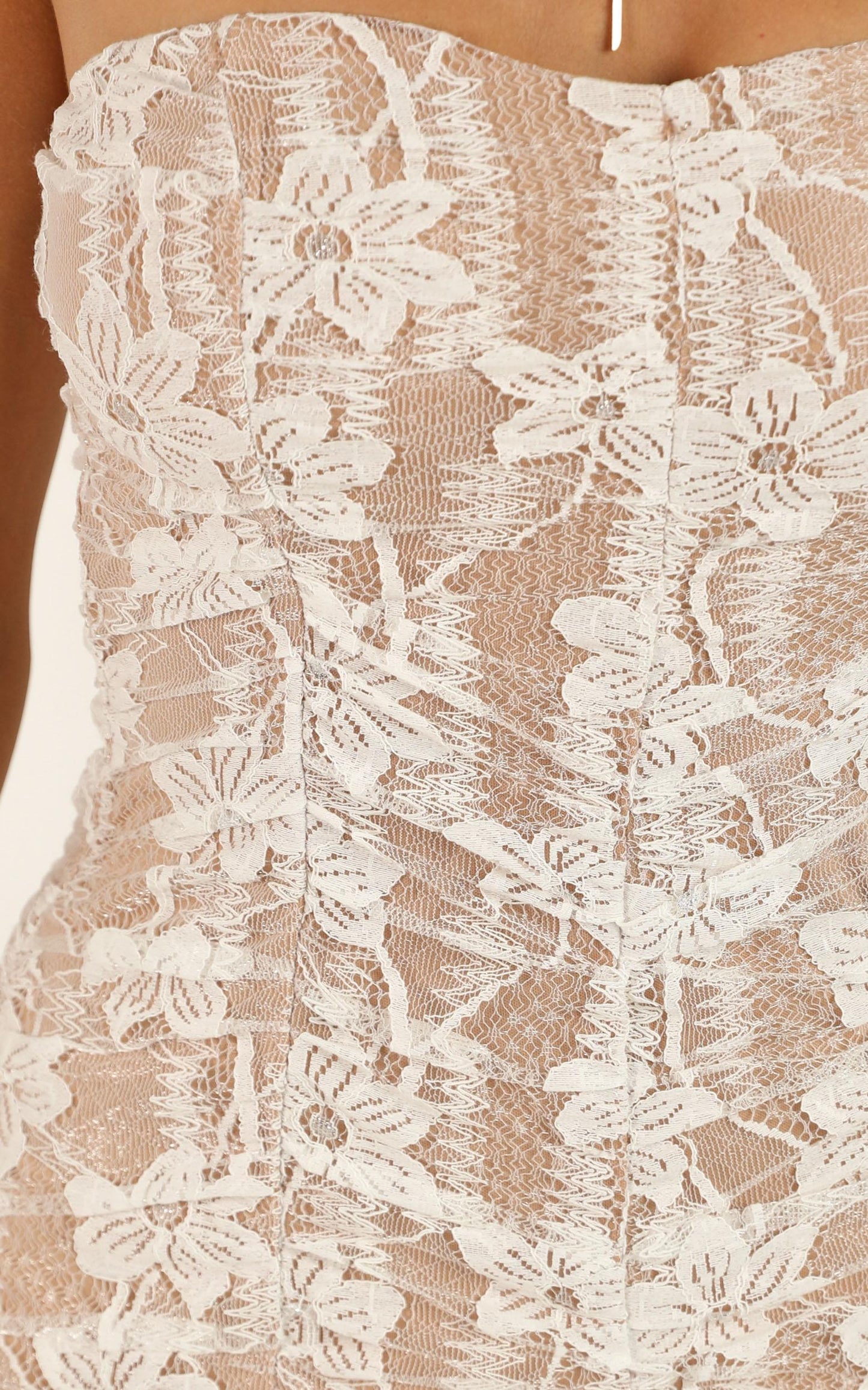 Weekend Vibes Dress In White Lace