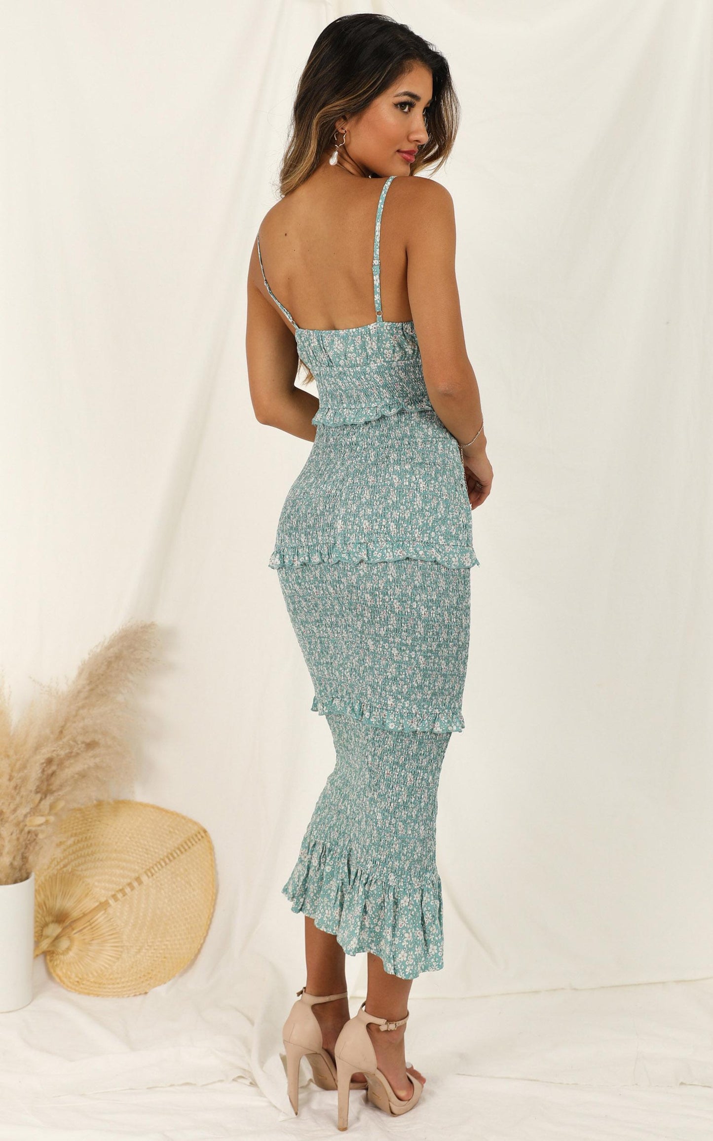 A Certain Type Dress in Green Floral