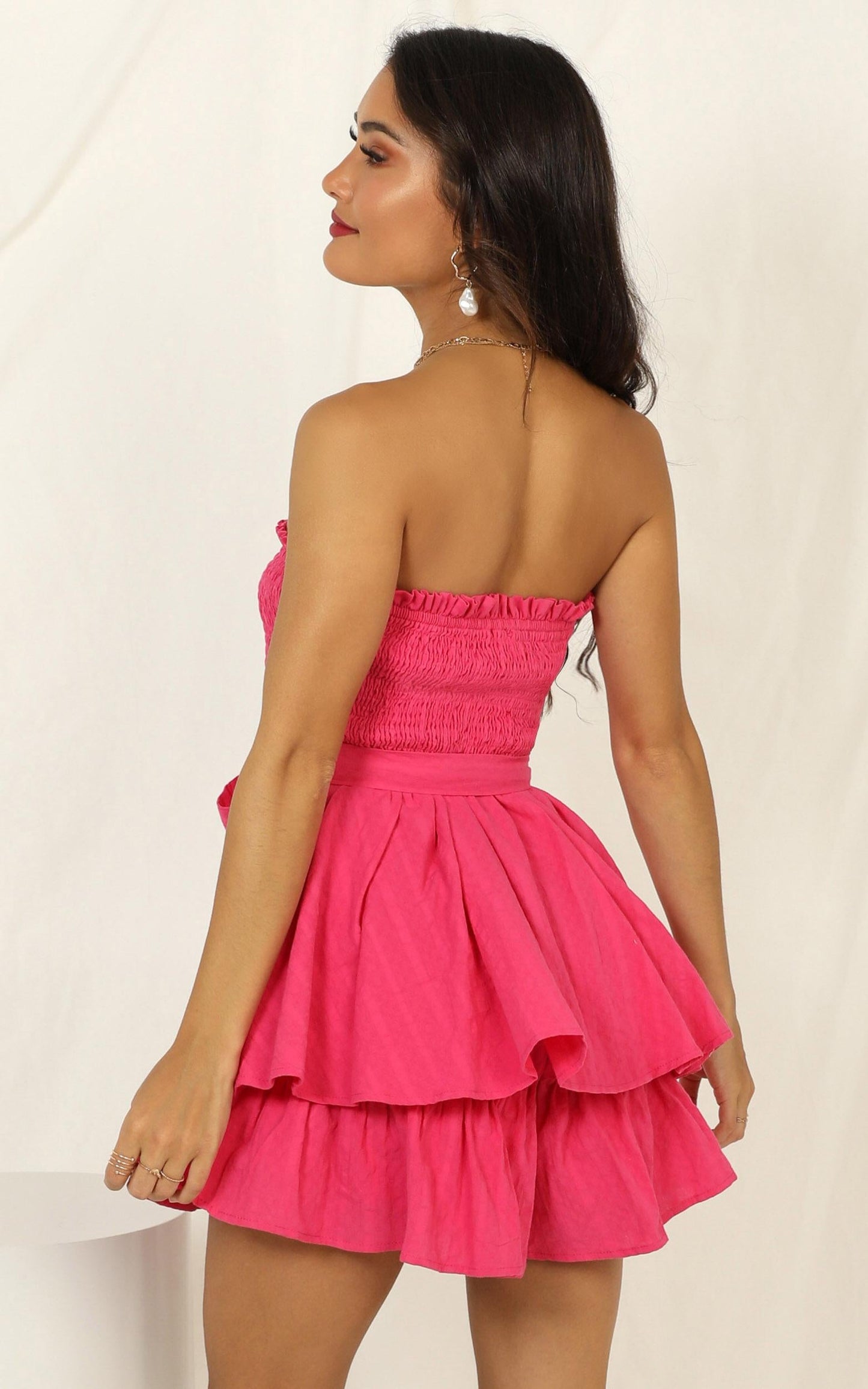 Mutual Love Playsuit in Hot Pink