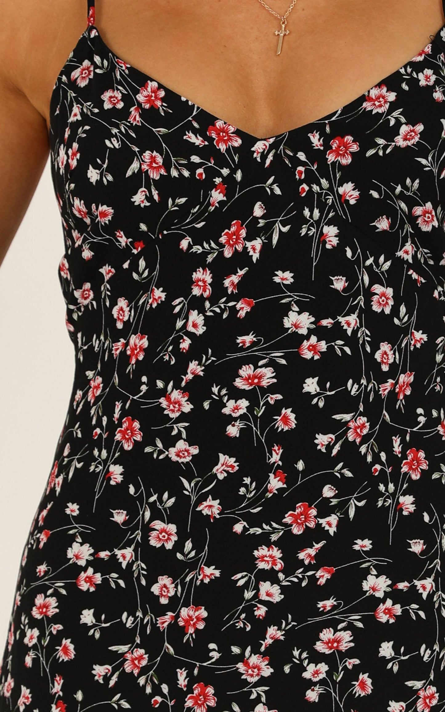 Sheridan Midi Dress in Black Floral