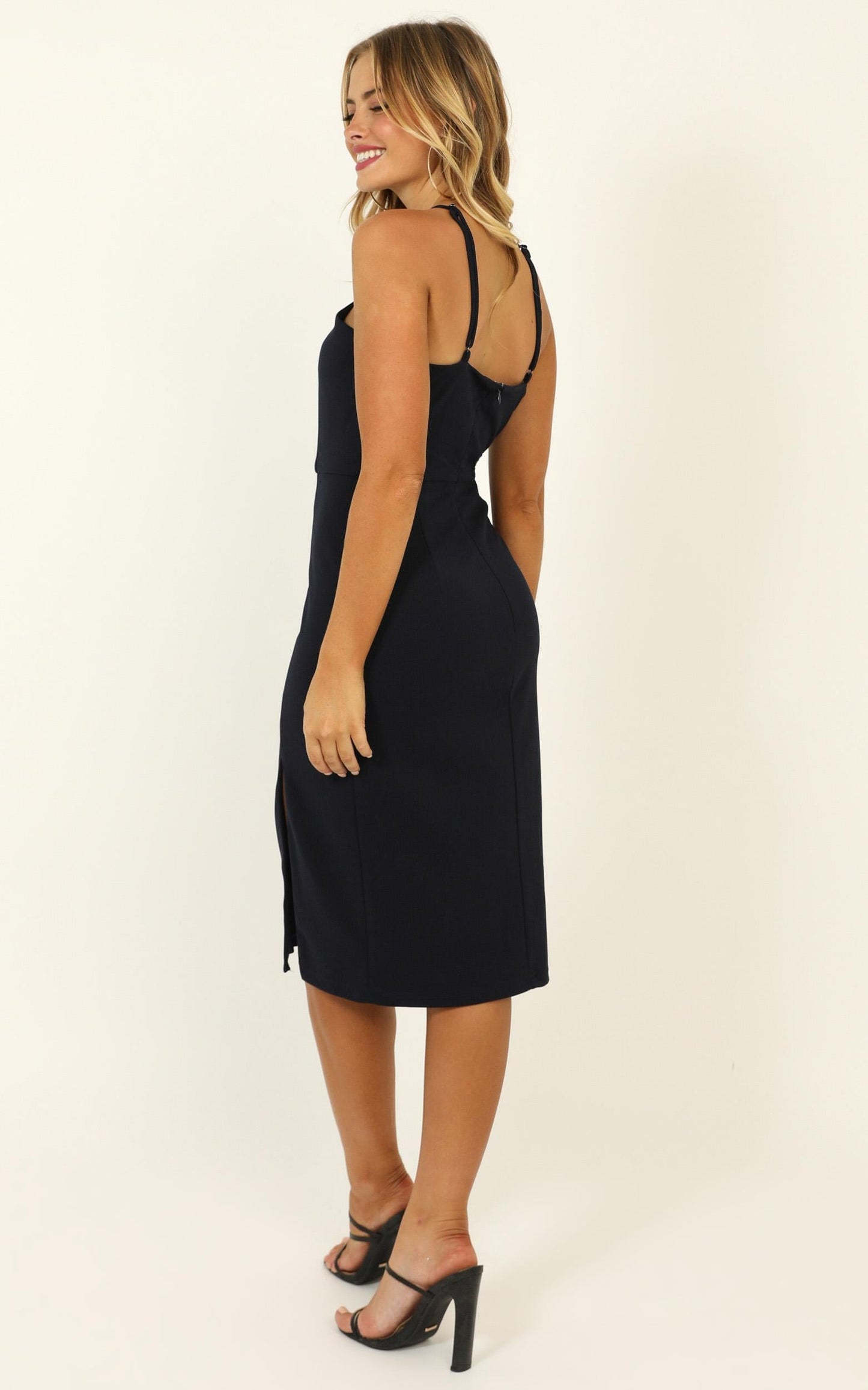 Missed The Point Dress In Navy