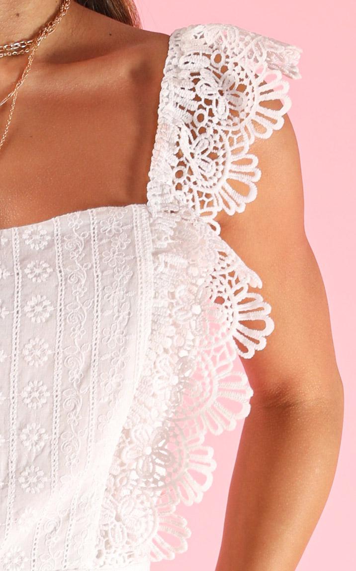 Make It Out Dress In White Lace