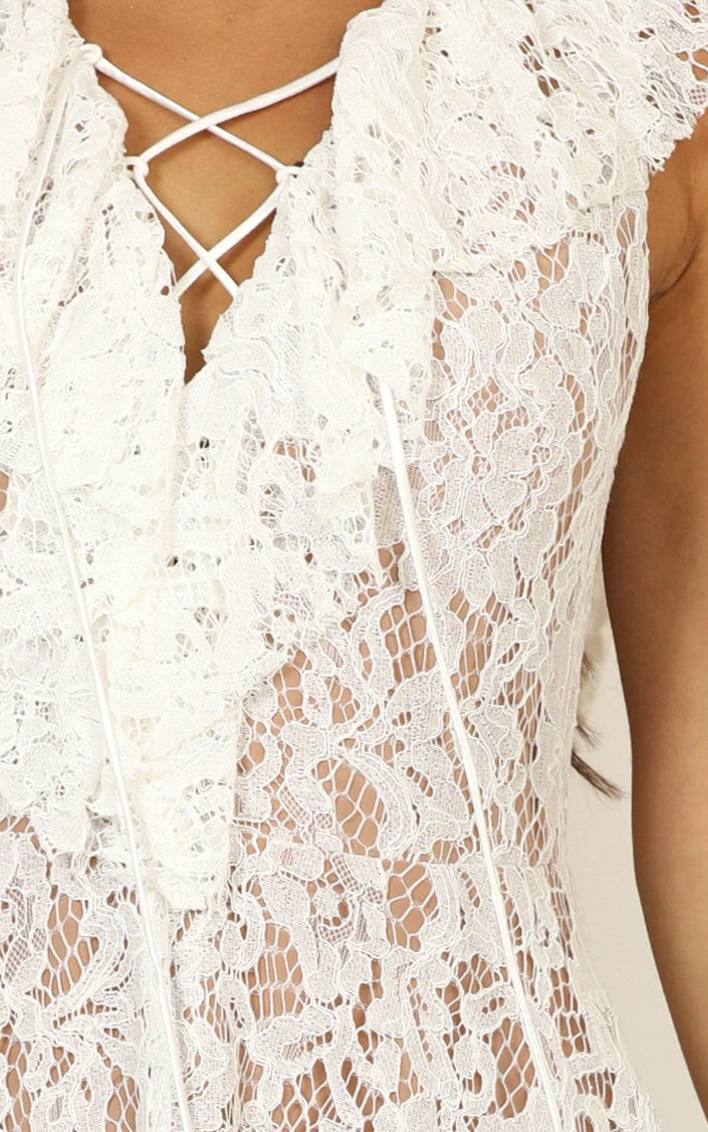Better Off With You Dress In White Lace