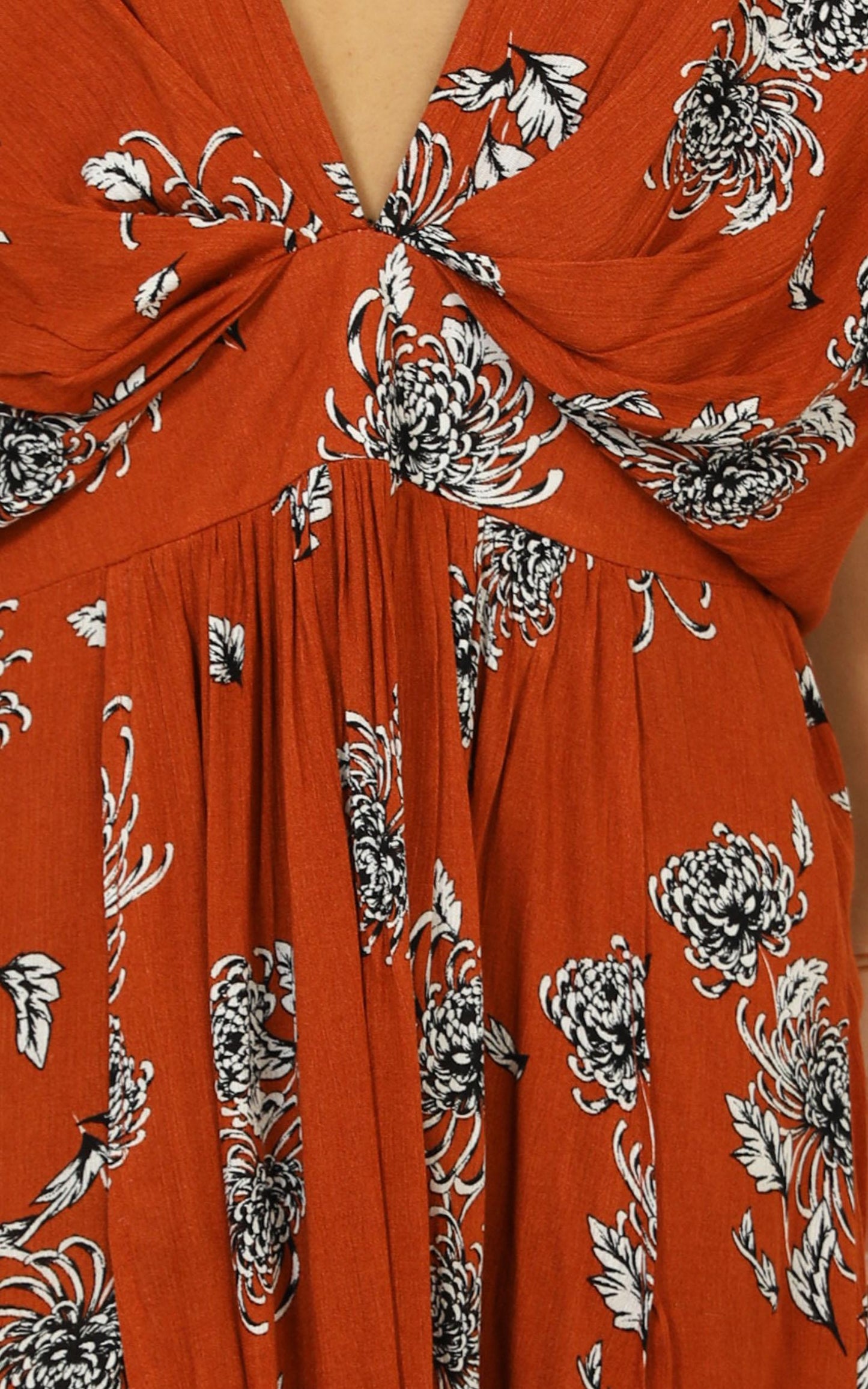 Vacay Ready Maxi Dress in Rust Floral