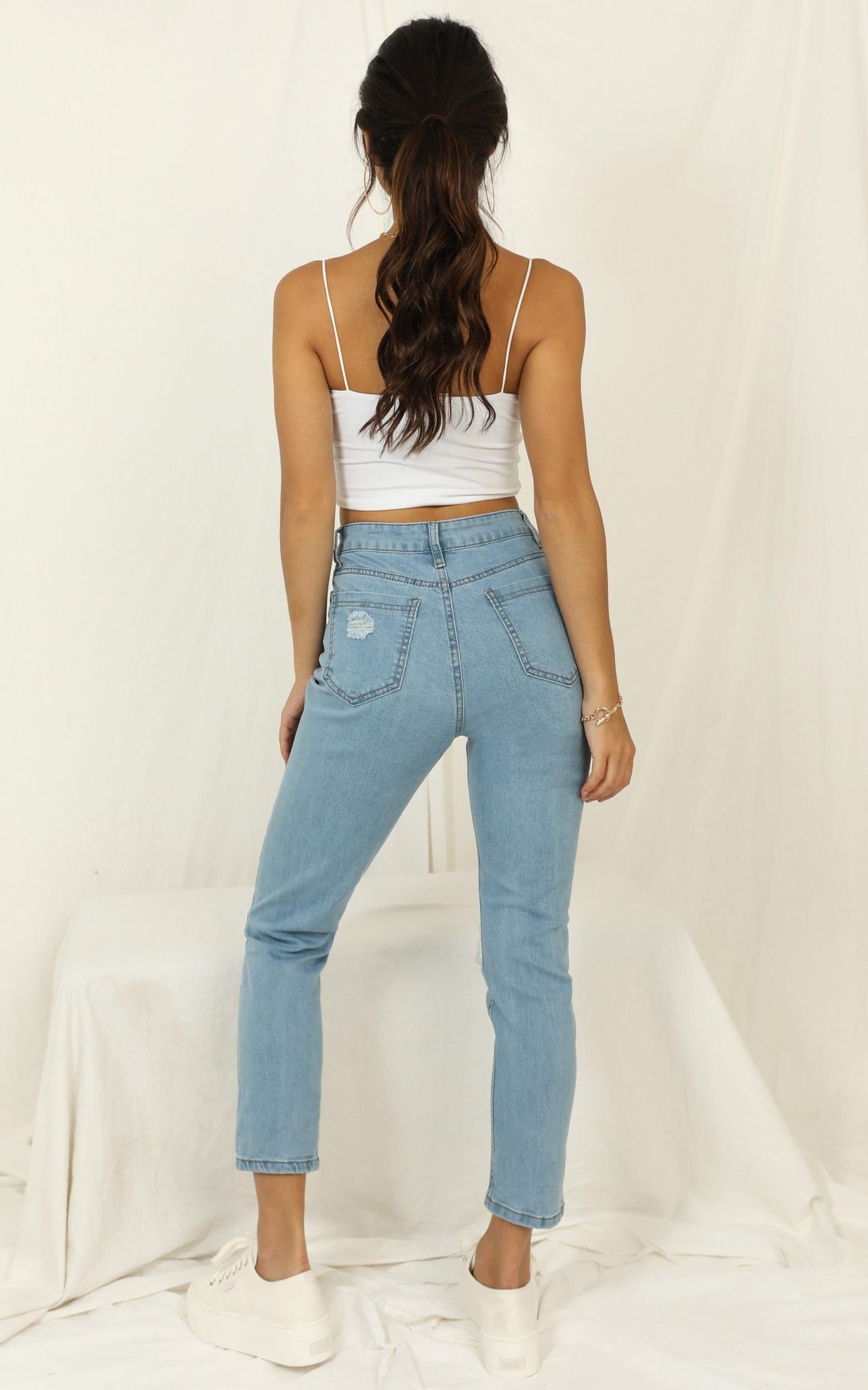 Georgia Jeans in Mid Wash Denim