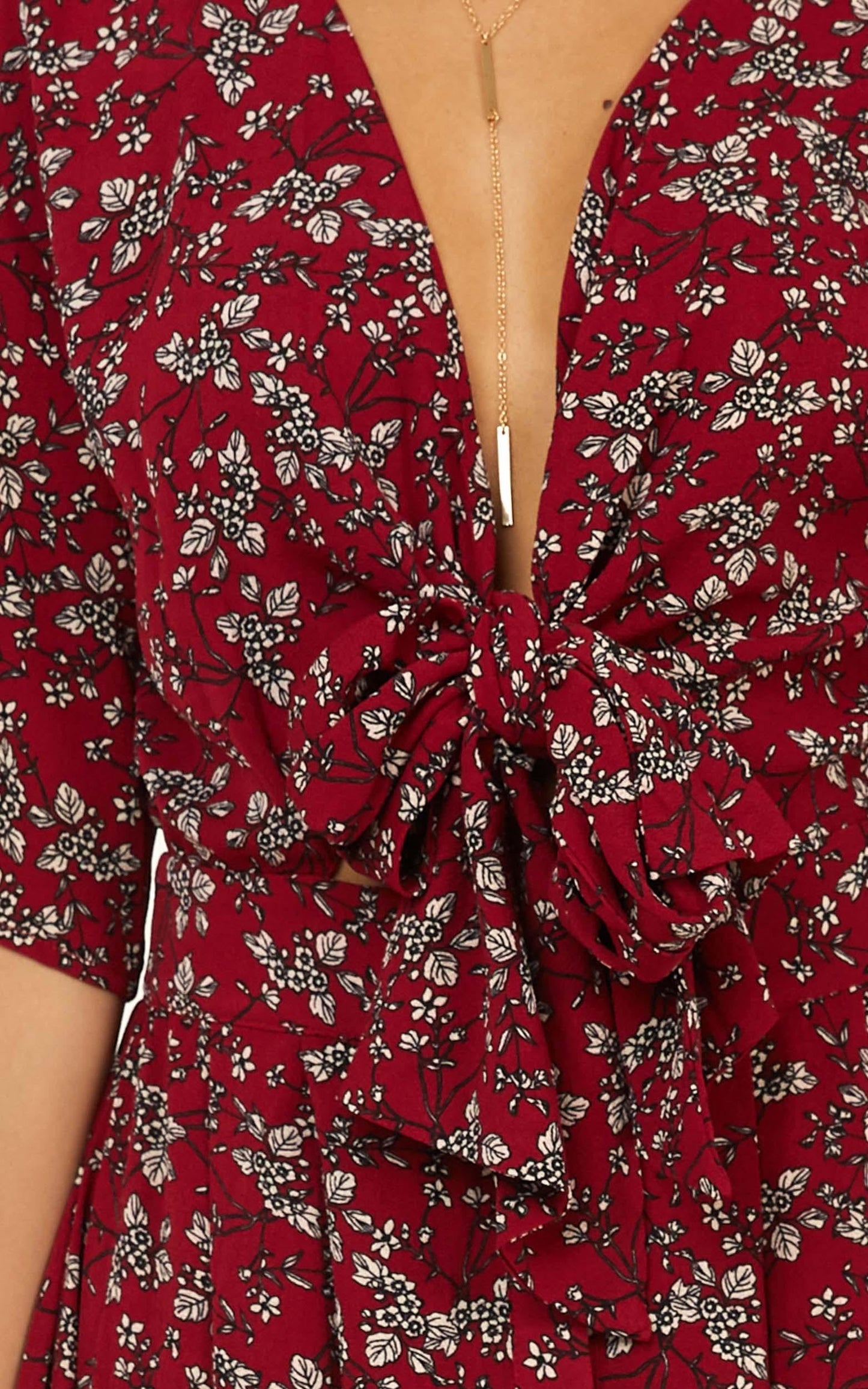 Inner Circle Only Dress In Wine Floral
