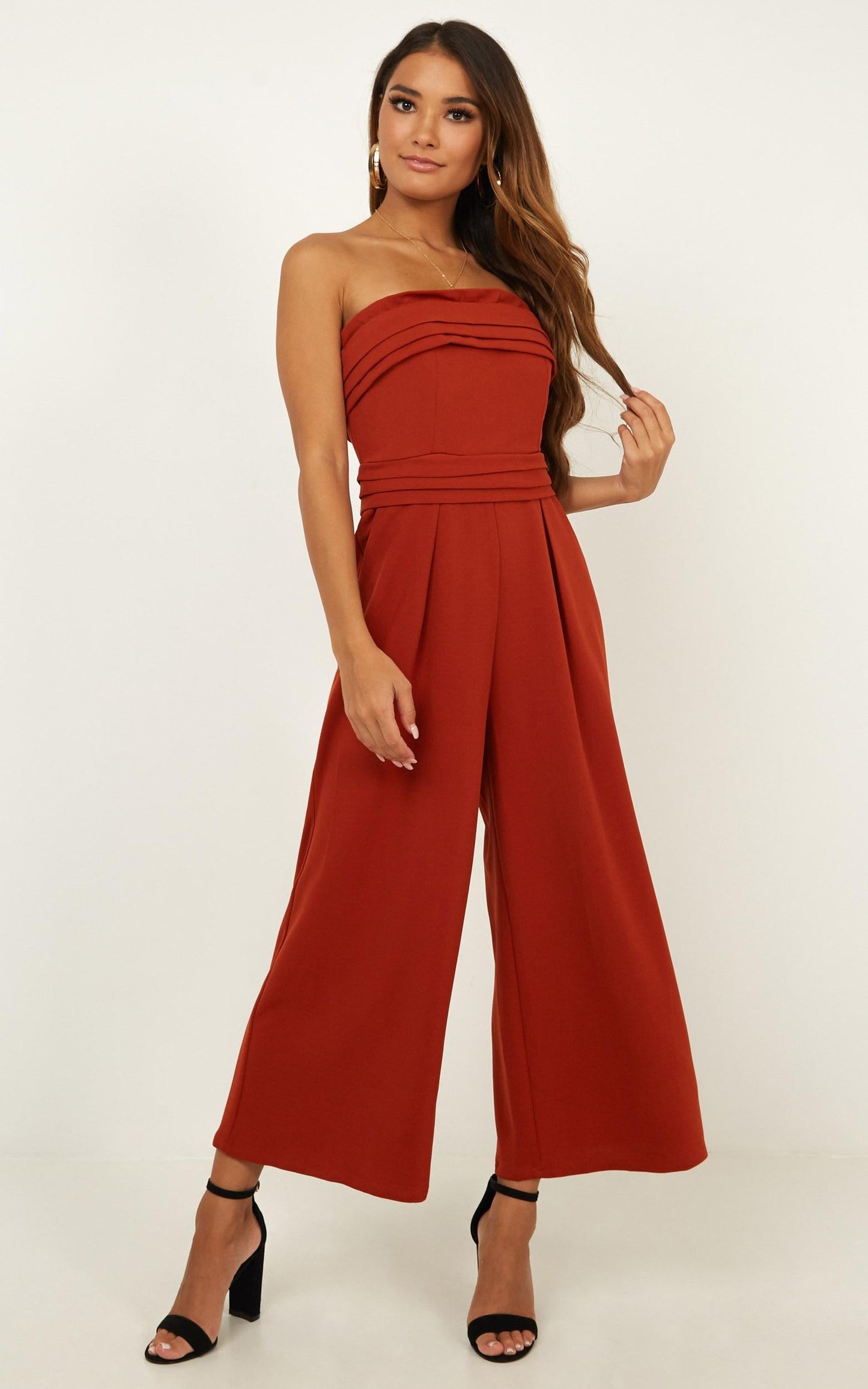 Up Ahead Jumpsuit In Rust