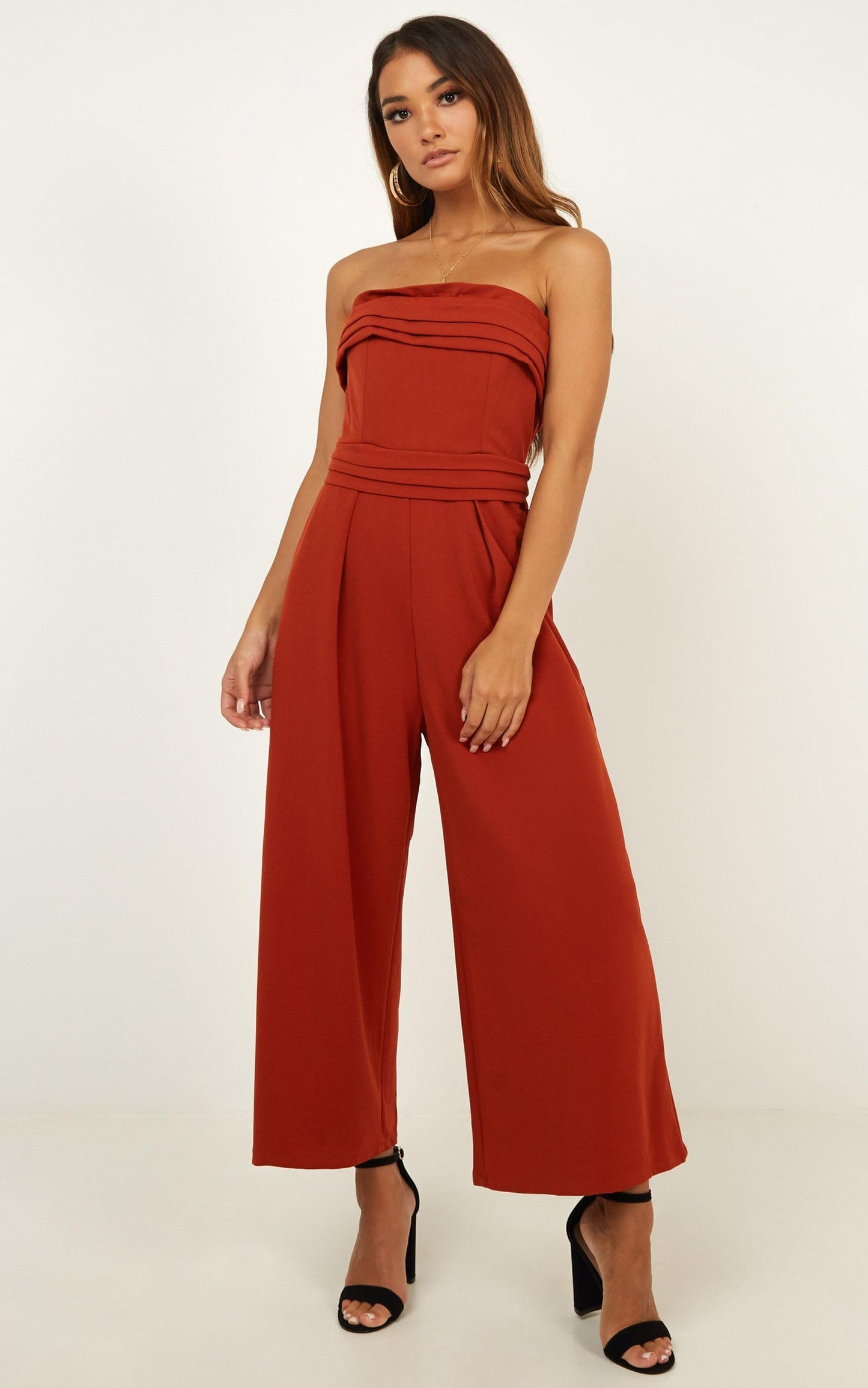 Up Ahead Jumpsuit In Rust