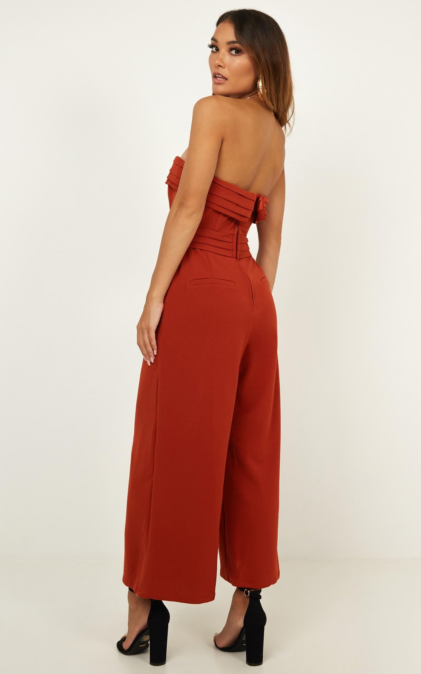 Up Ahead Jumpsuit In Rust