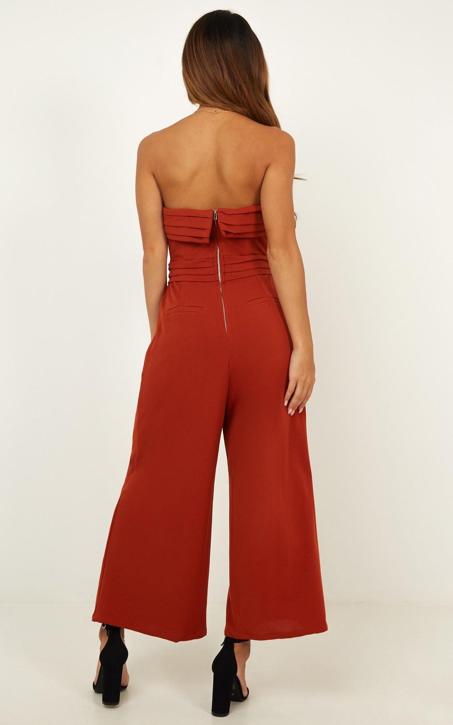 Up Ahead Jumpsuit In Rust