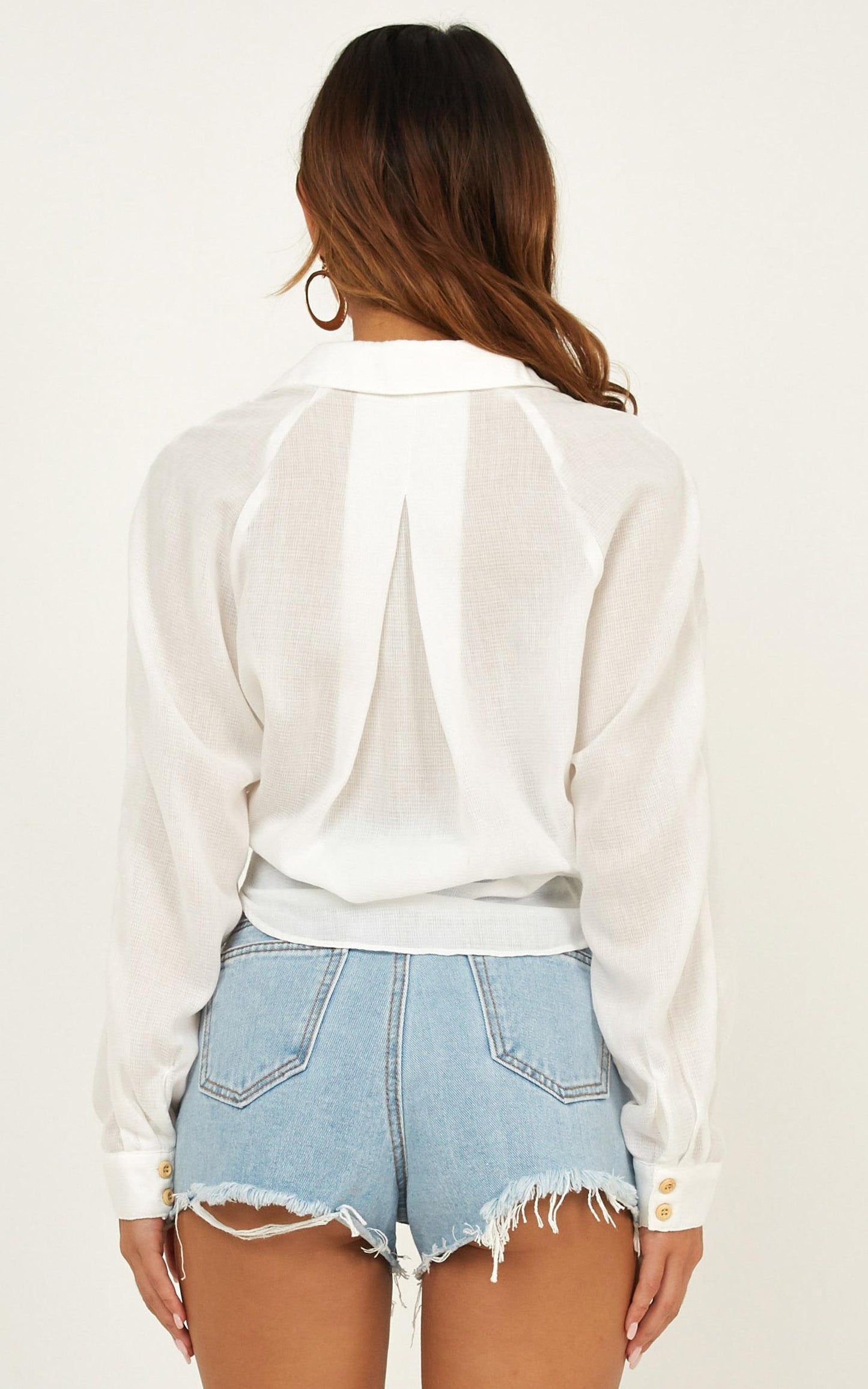 Stage By Storm Crop Top In White Linen Look