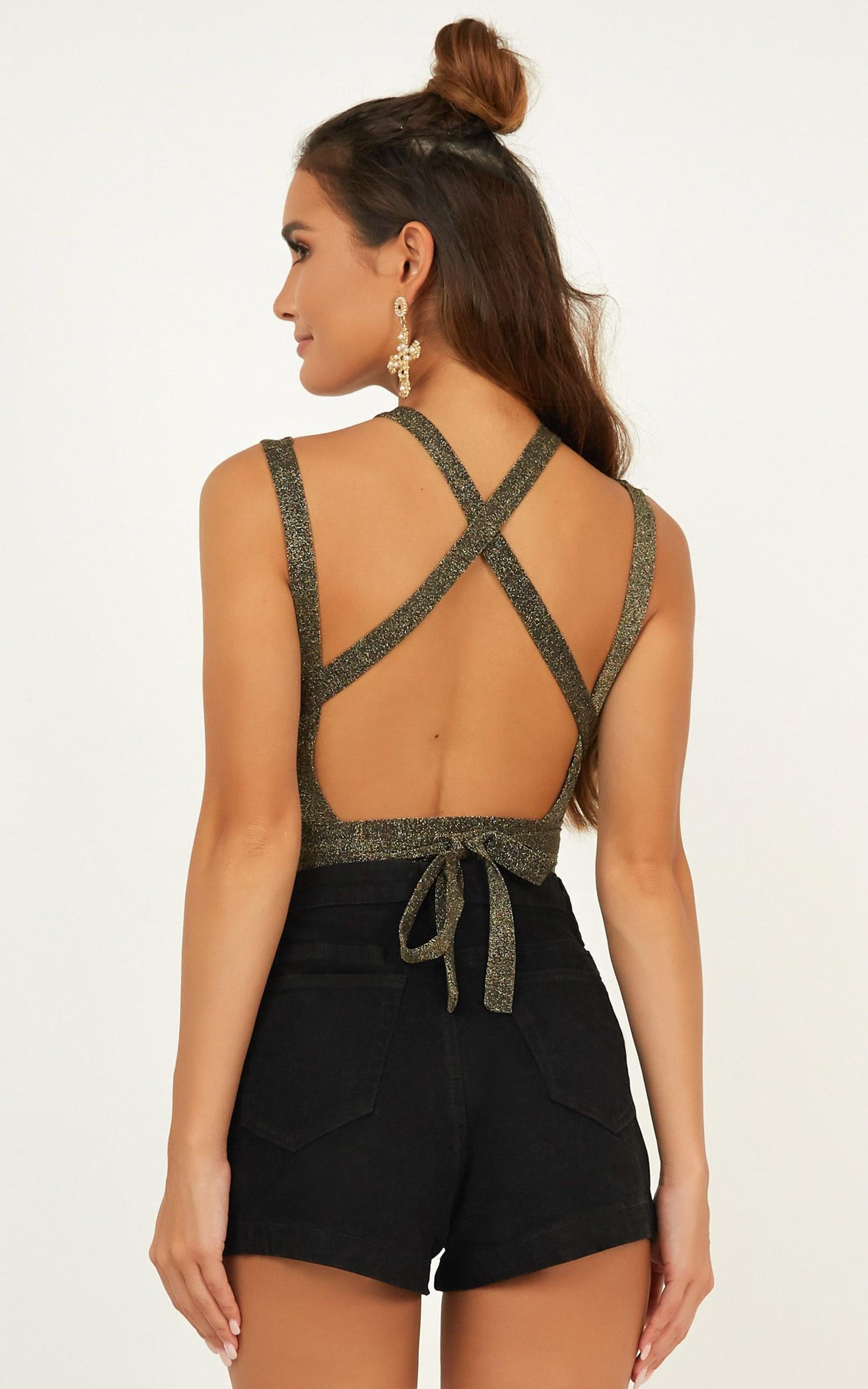 Tamsin Denim Shorts In Black Wash