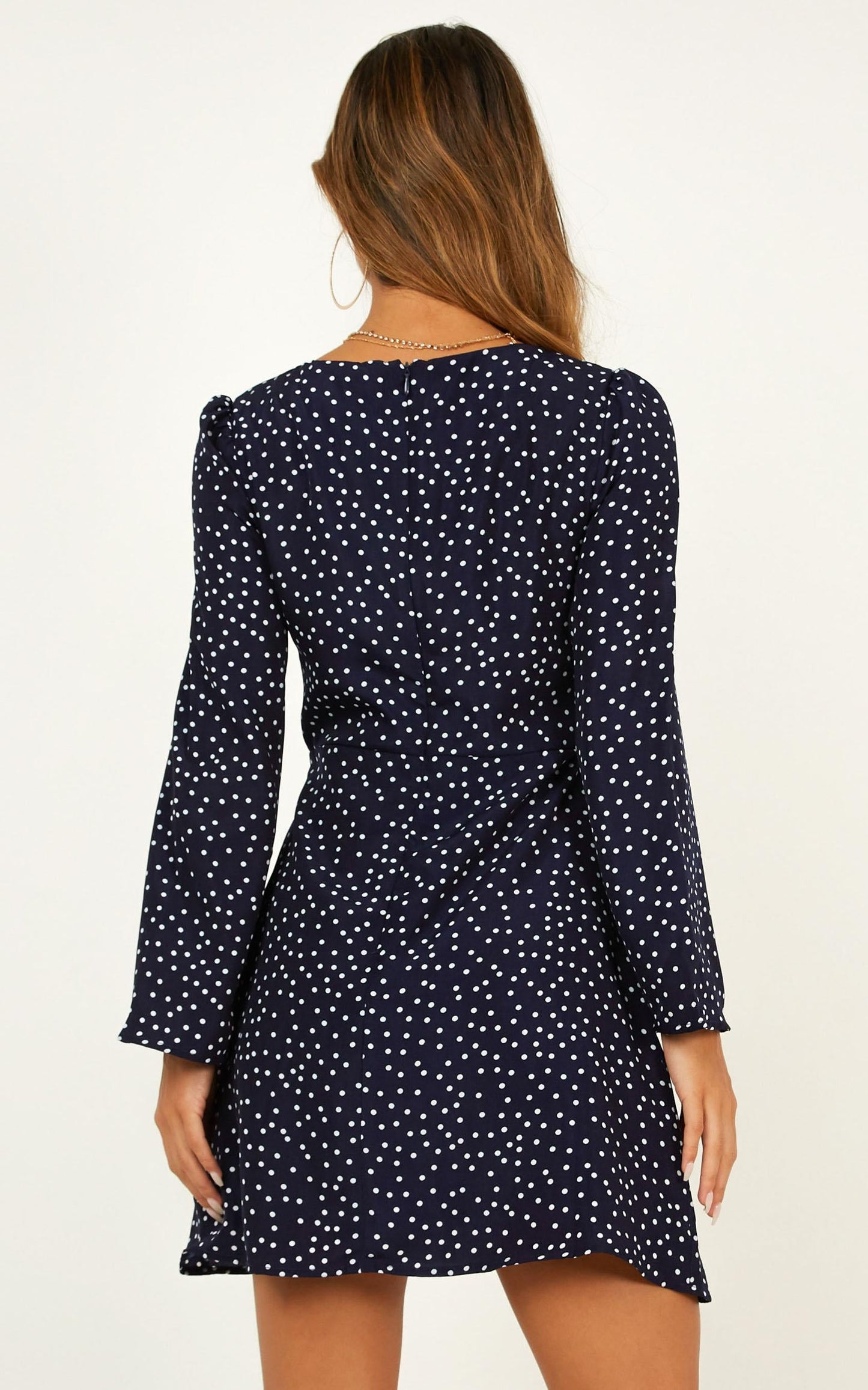Get The Point Dress In Navy Spot