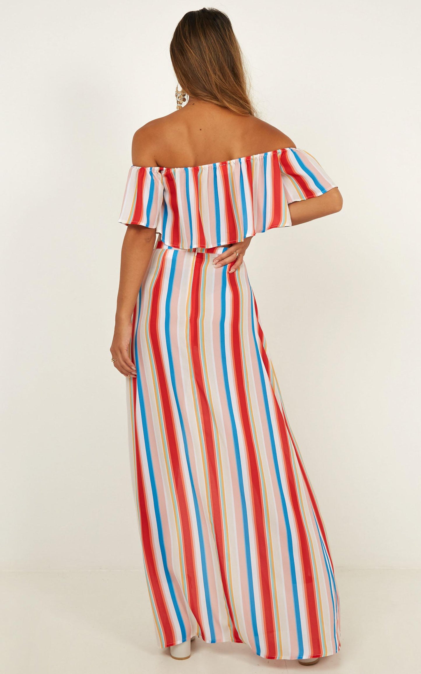 Sound Of Sunset Two Piece Set In Rainbow Stripe