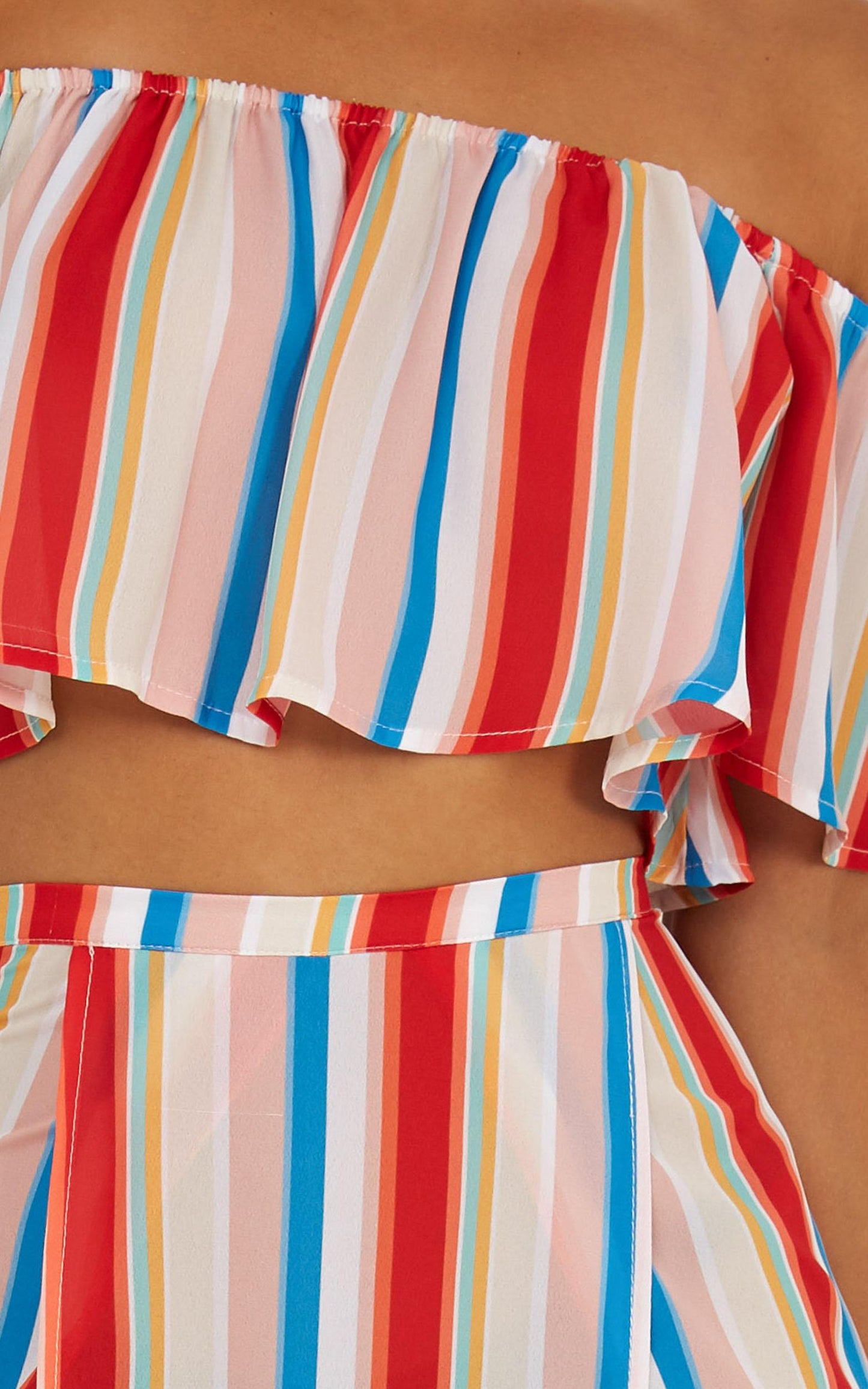 Sound Of Sunset Two Piece Set In Rainbow Stripe