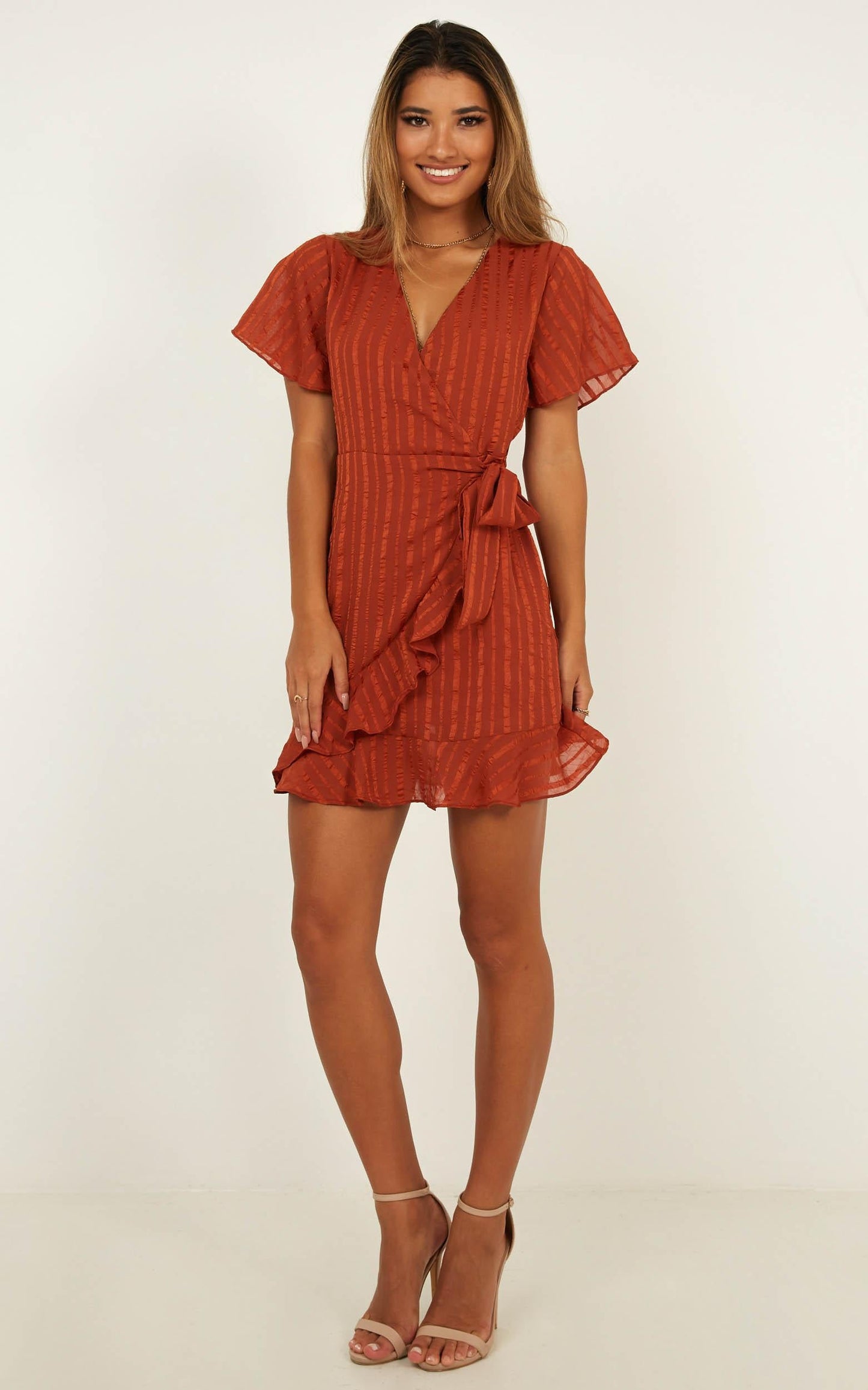 Chic Alternative Dress In Rust
