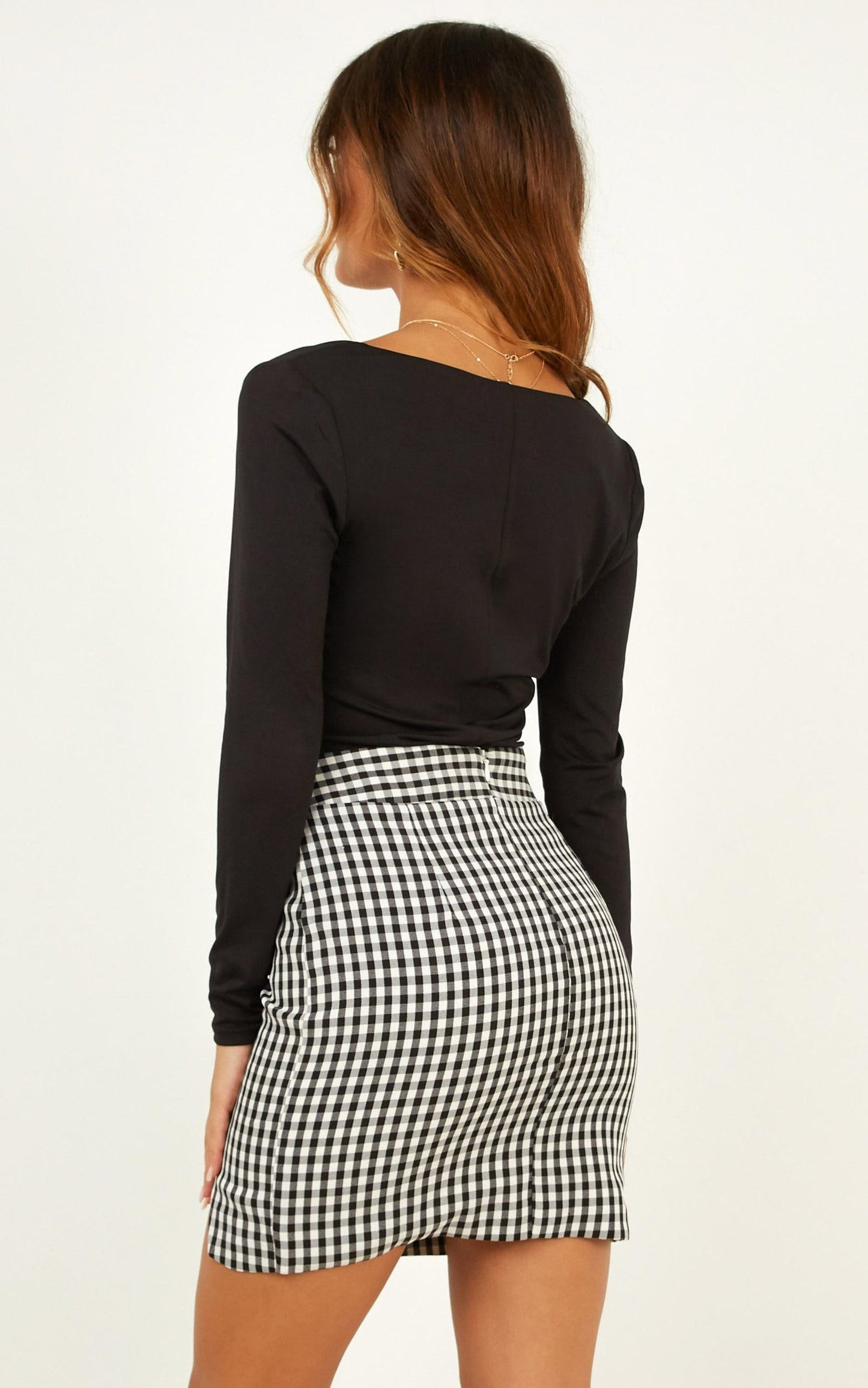 Cancelled Plans Skirt In Black Check