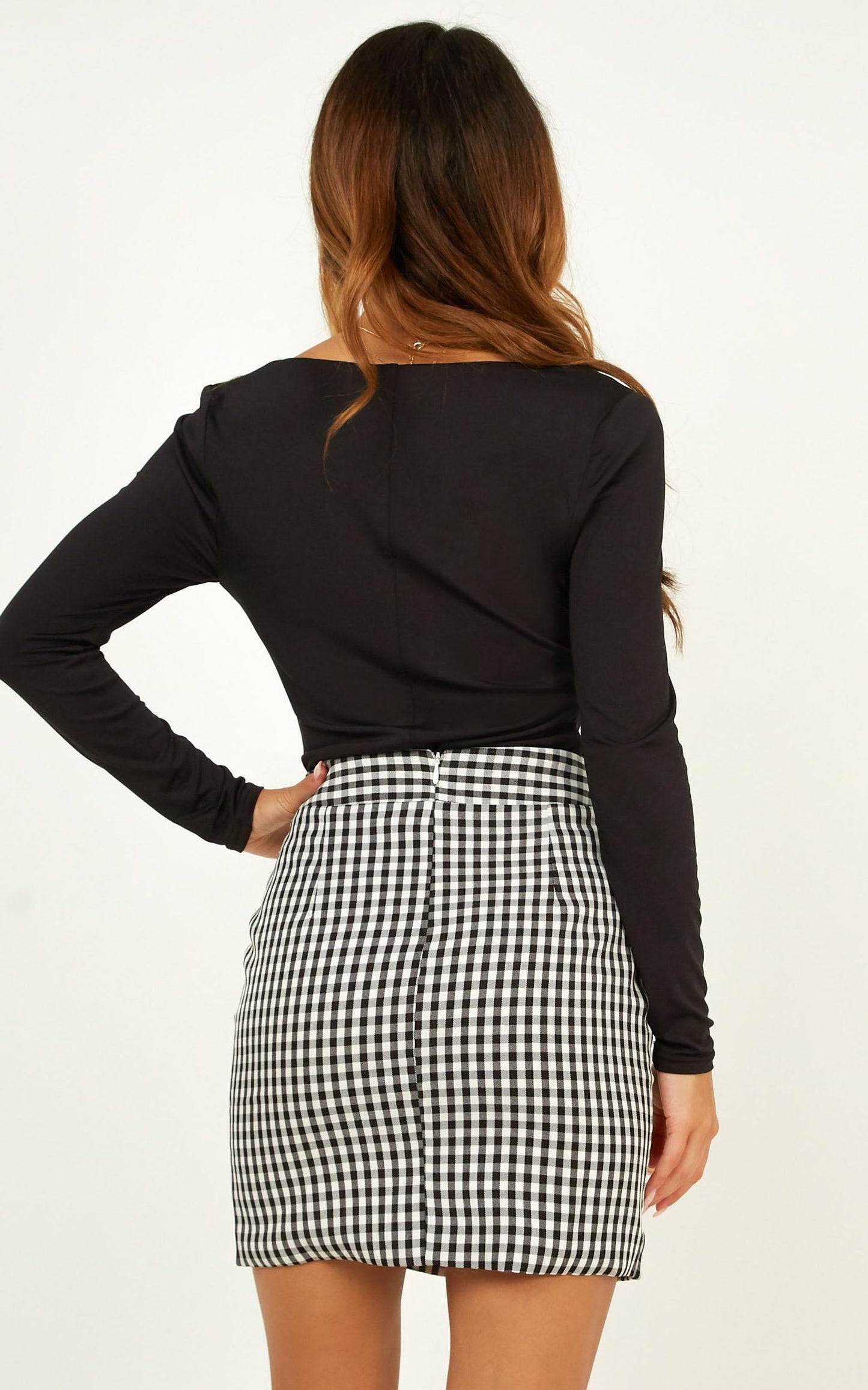 Cancelled Plans Skirt In Black Check