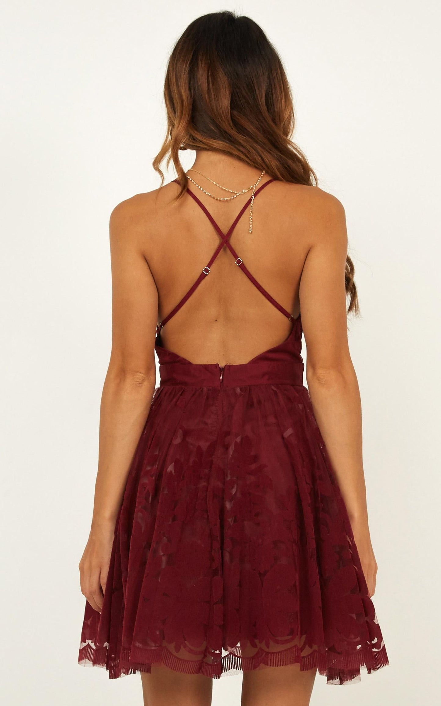 Moon Beam Dress In Wine