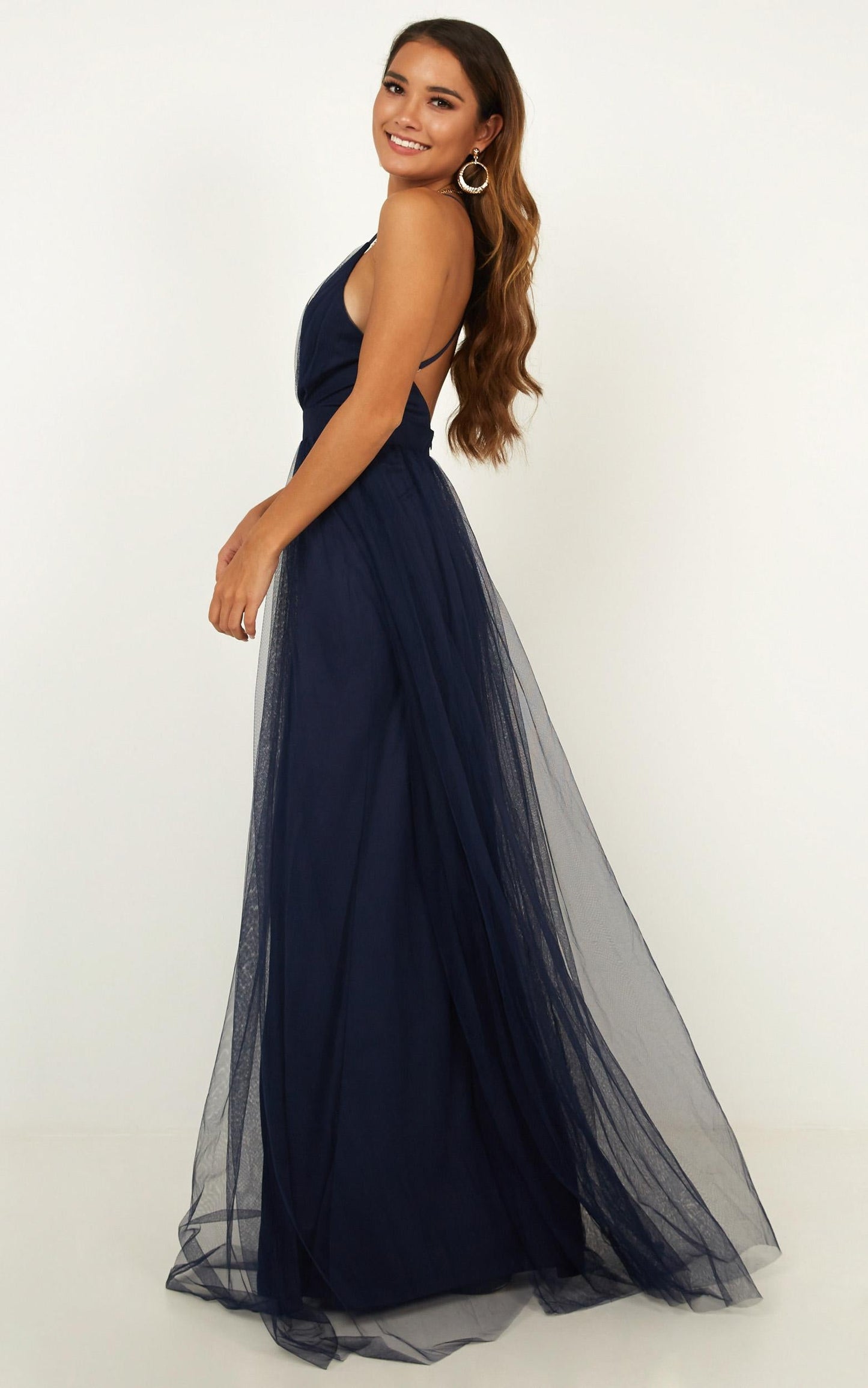Celebrate Tonight Maxi Dress In Navy