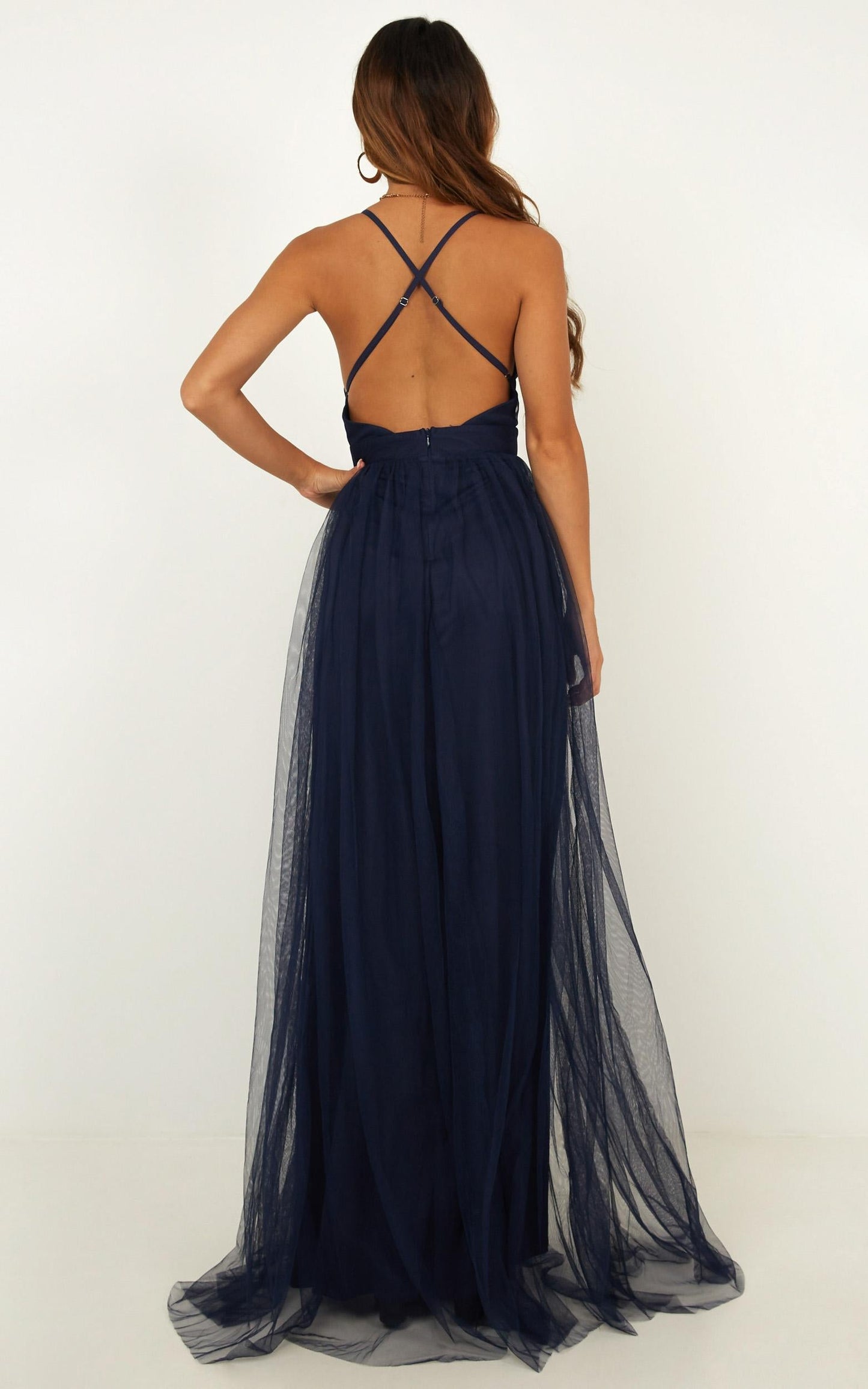 Celebrate Tonight Maxi Dress In Navy