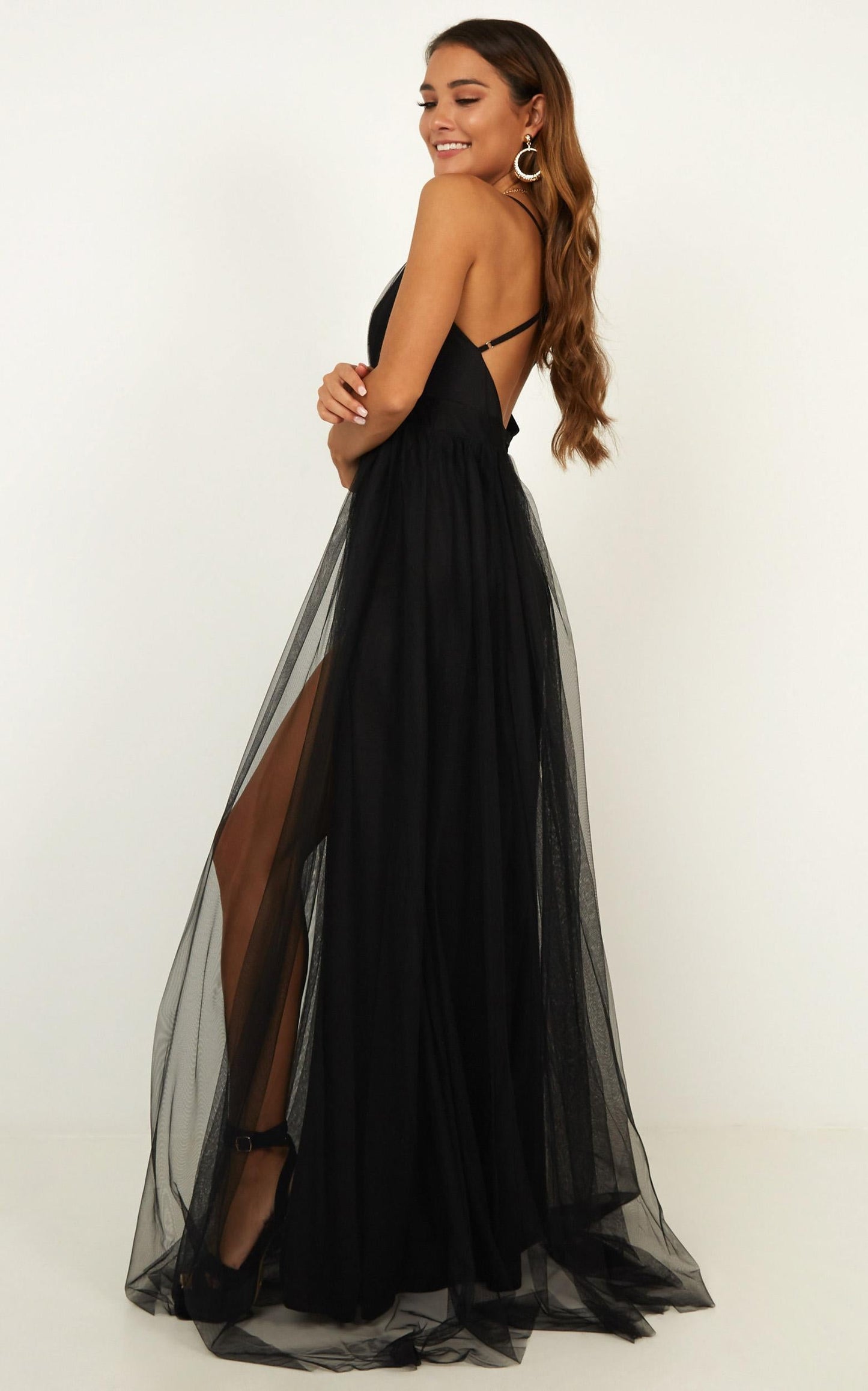 Celebrate Tonight Maxi Dress In Black