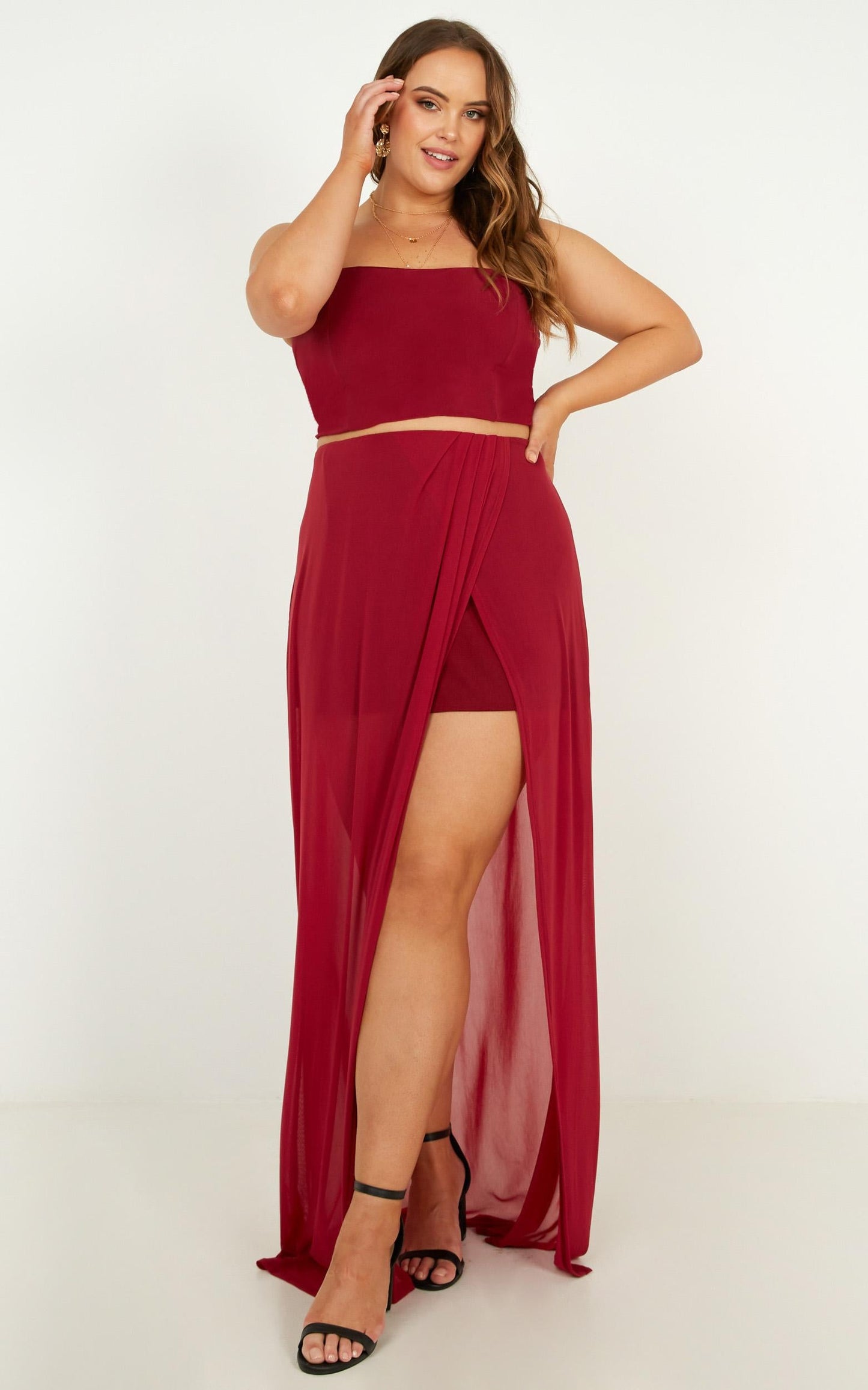 You Told Me Two Piece Set In Wine