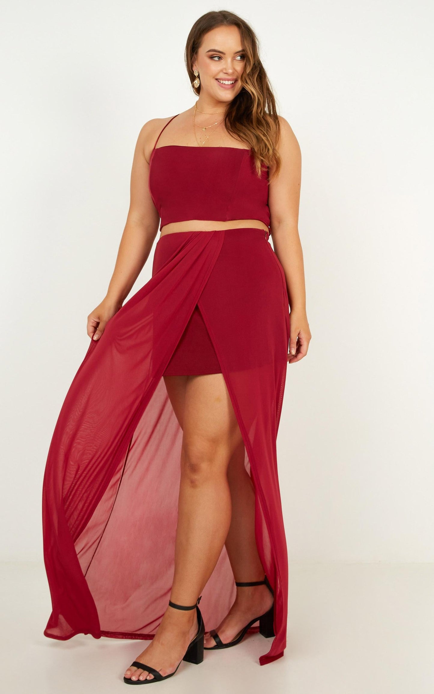 You Told Me Two Piece Set In Wine