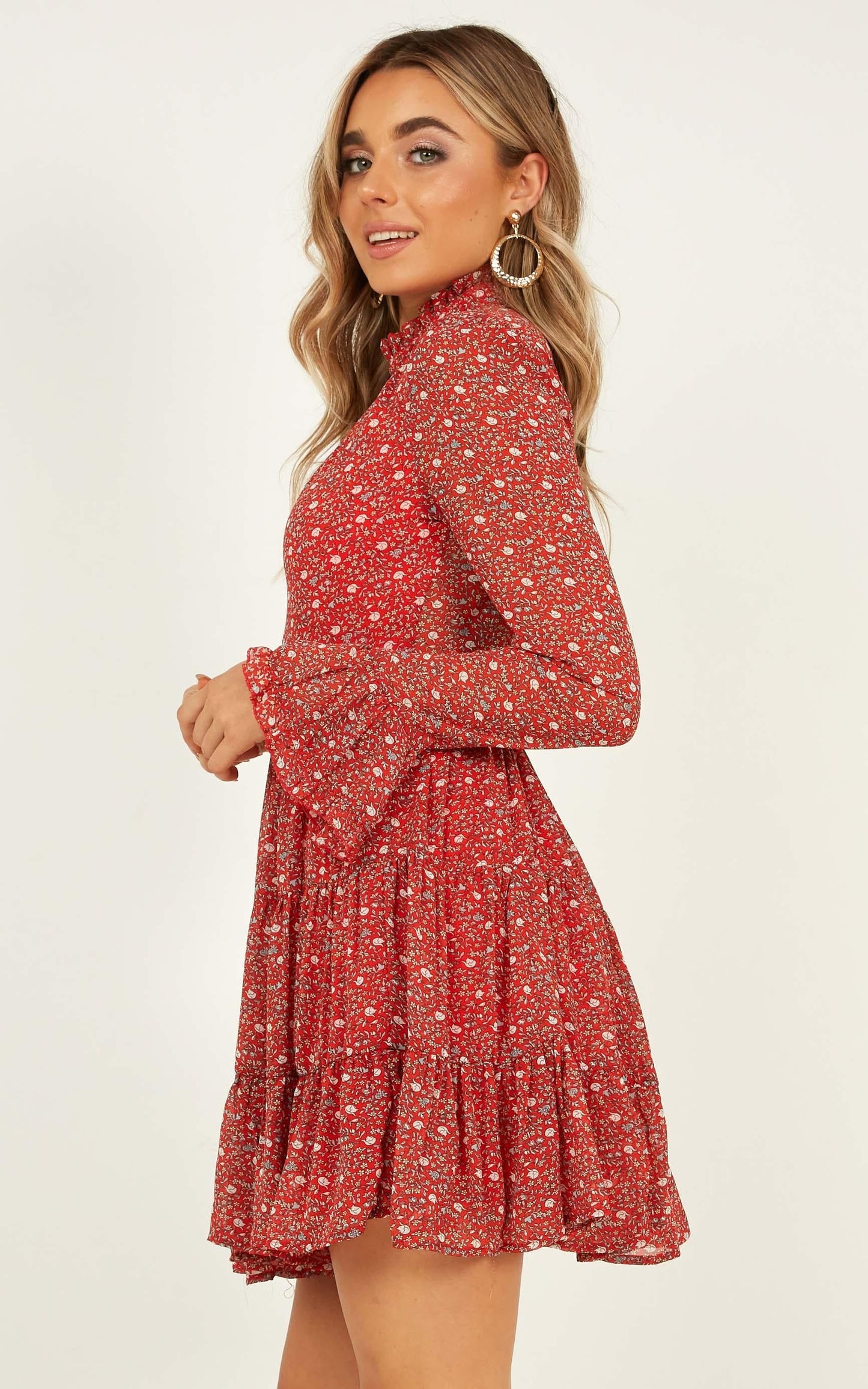 Final Call Dress In Red Print