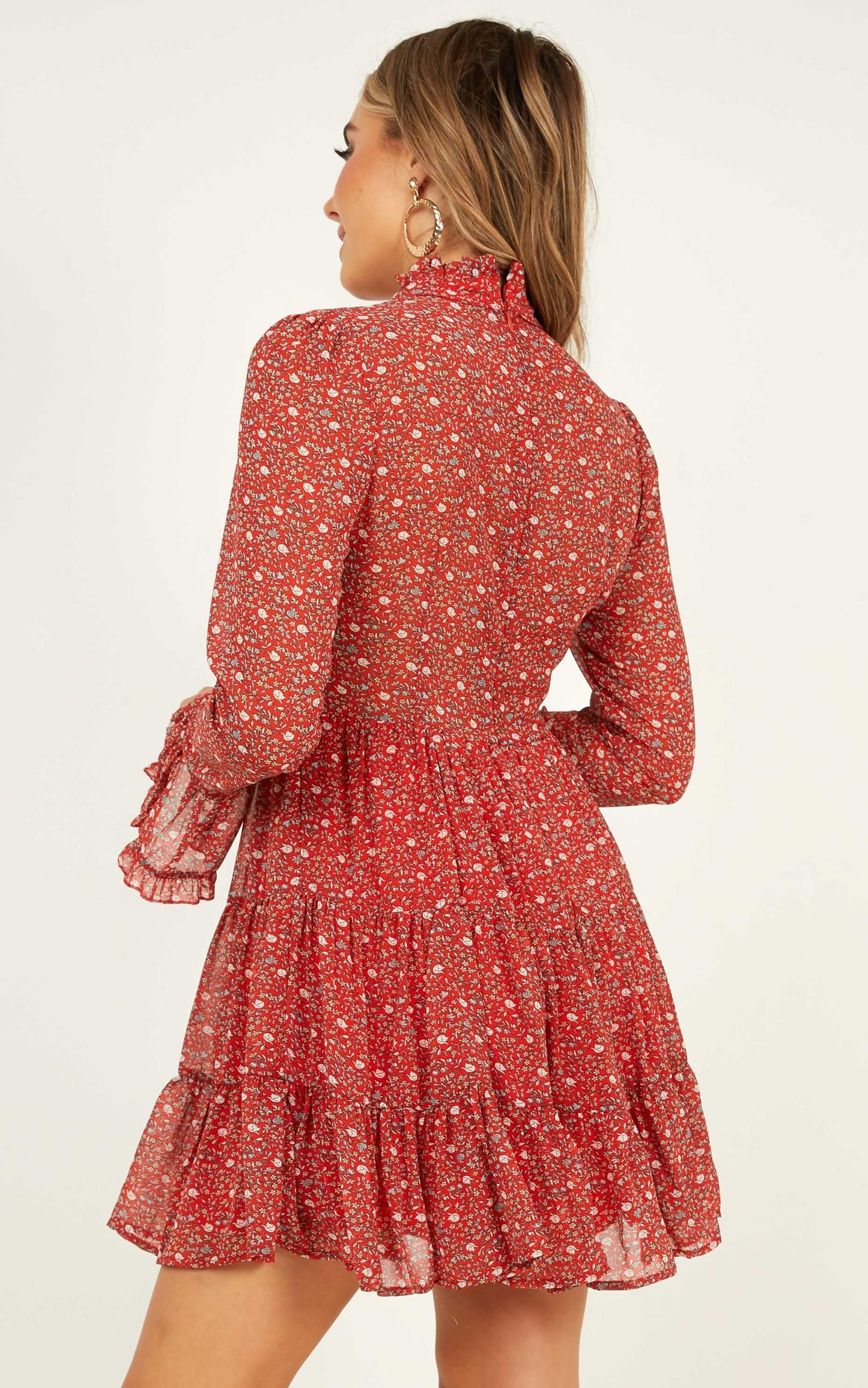 Final Call Dress In Red Print